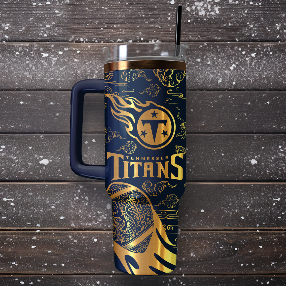 Tennessee Titans Custom Stanley Cup 40 oz 30 oz Tumbler With Handle