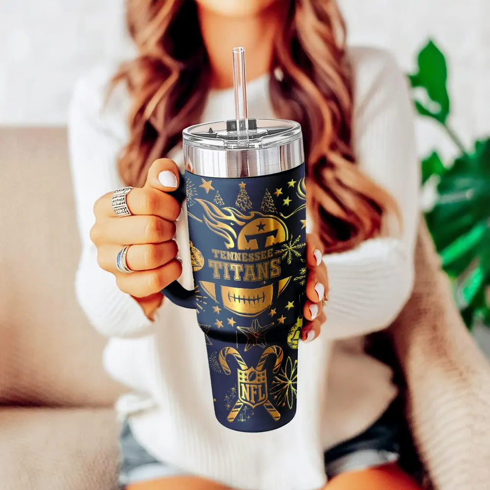 Tennessee Titans Custom Stanley Cup 40 oz 30 oz Tumbler With Handle
