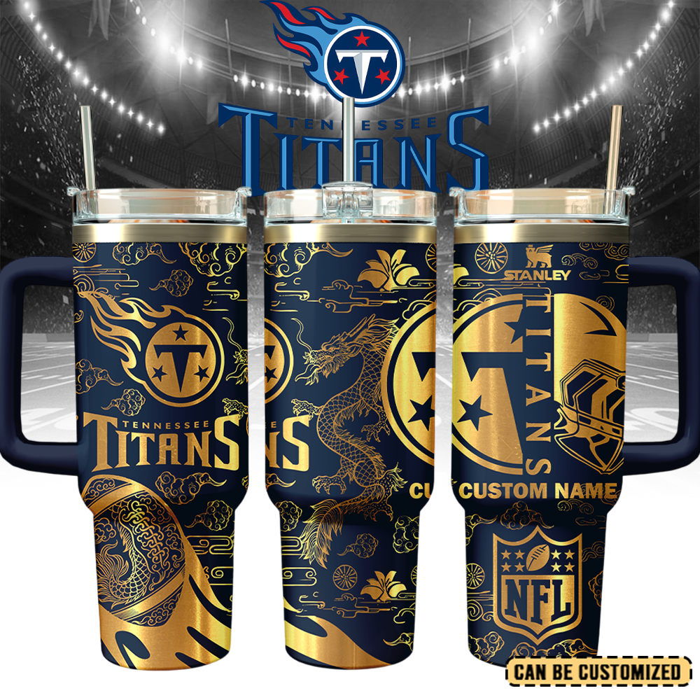 Tennessee Titans Custom Stanley Cup 40 oz 30 oz Tumbler With Handle