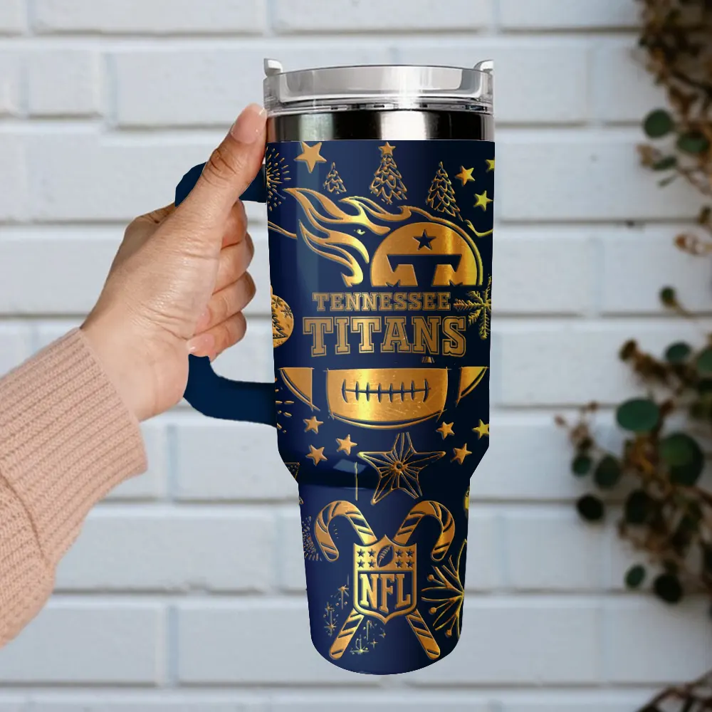 Tennessee Titans Custom Stanley Cup 40 oz 30 oz Tumbler With Handle