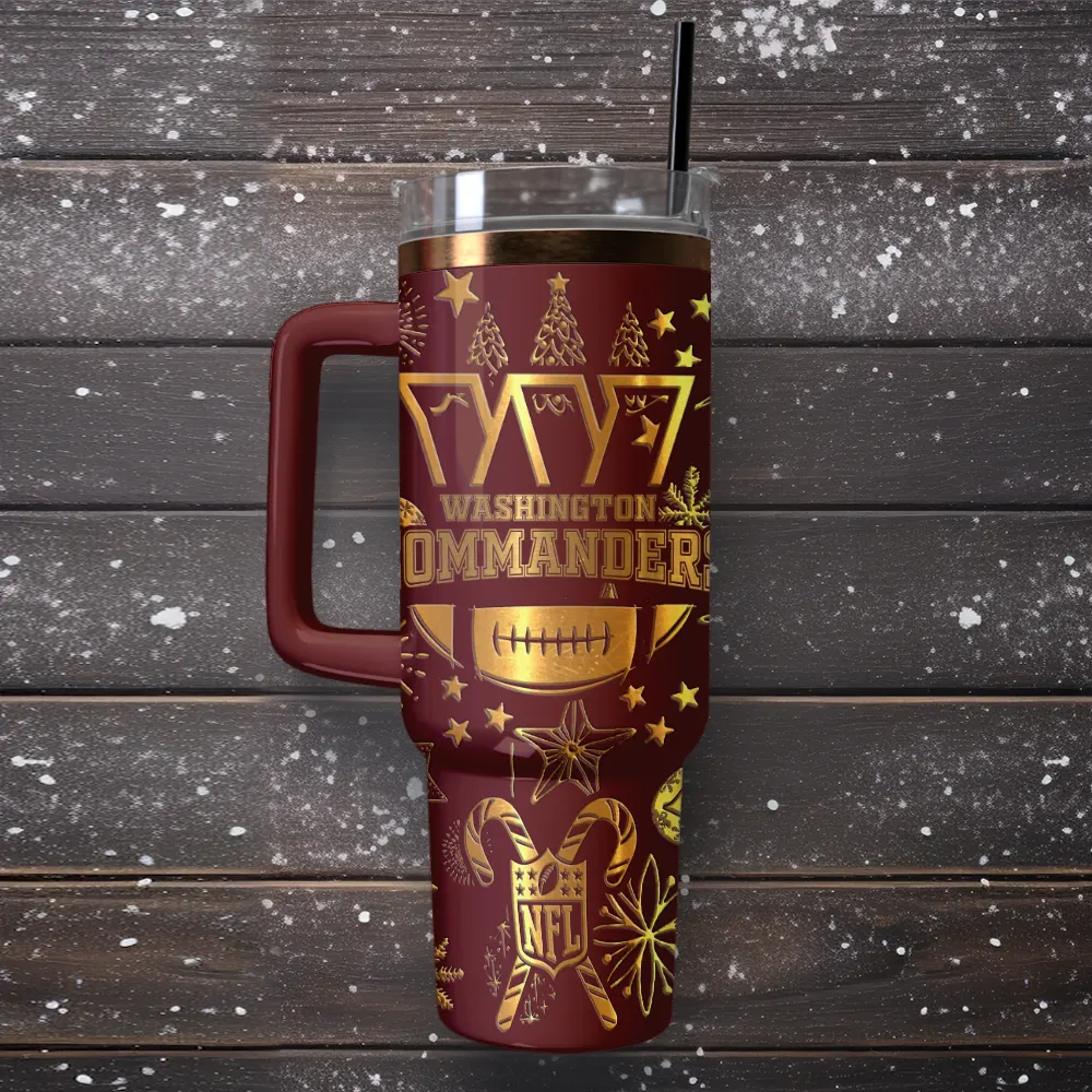 Washington Commanders Custom Stanley Cup 40 oz 30 oz Tumbler With Handle
