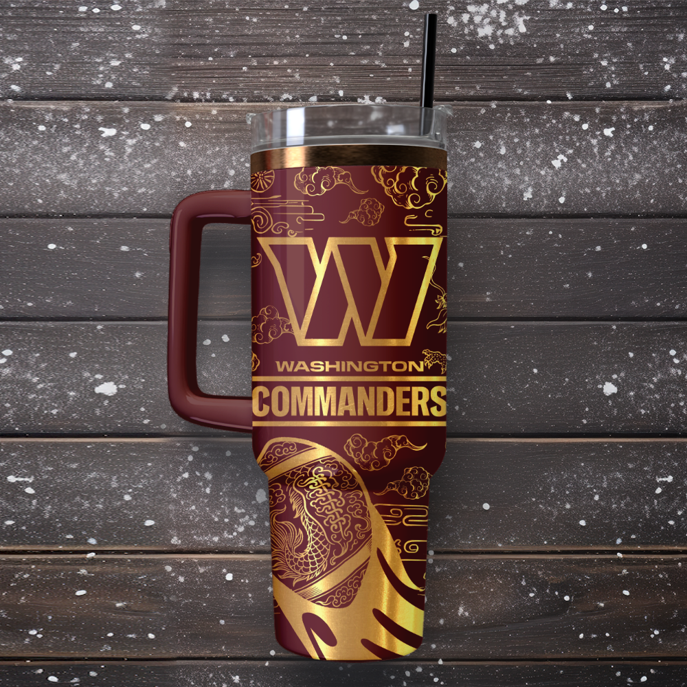 Washington Commanders Custom Stanley Cup 40 oz 30 oz Tumbler With Handle