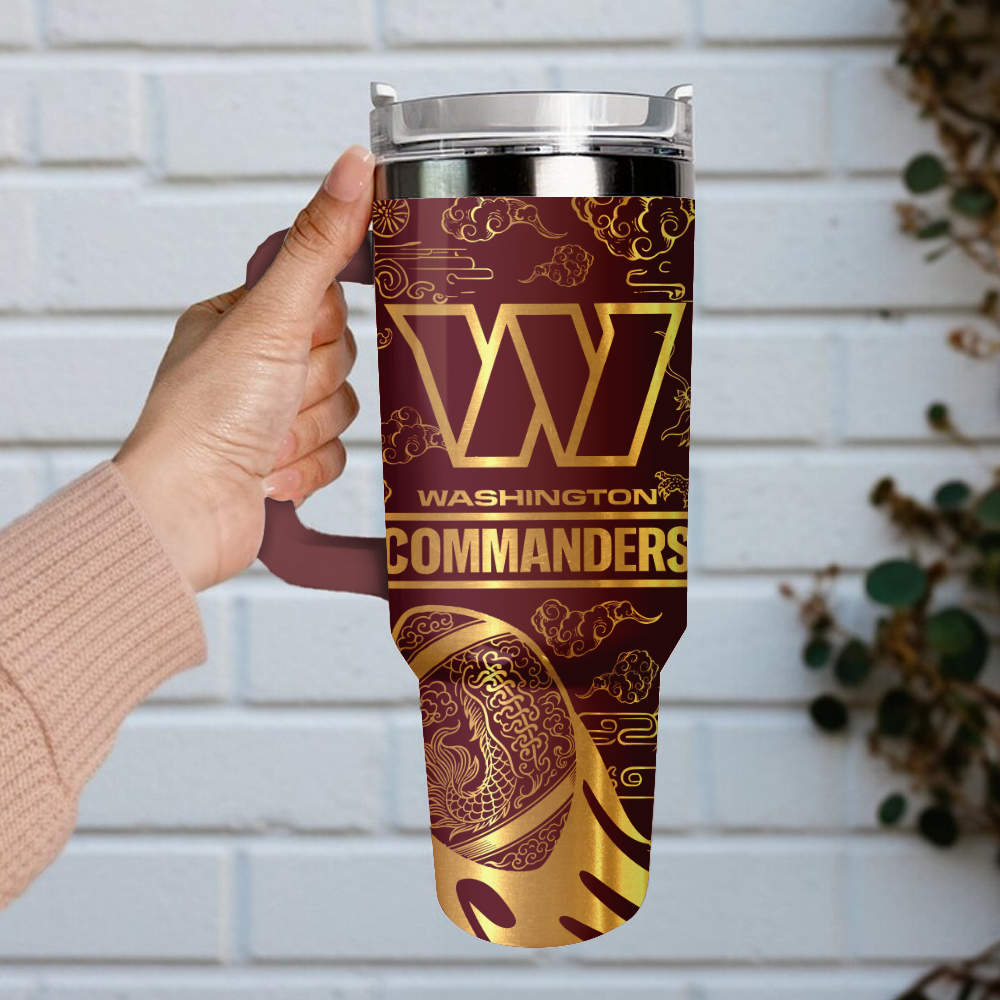 Washington Commanders Custom Stanley Cup 40 oz 30 oz Tumbler With Handle