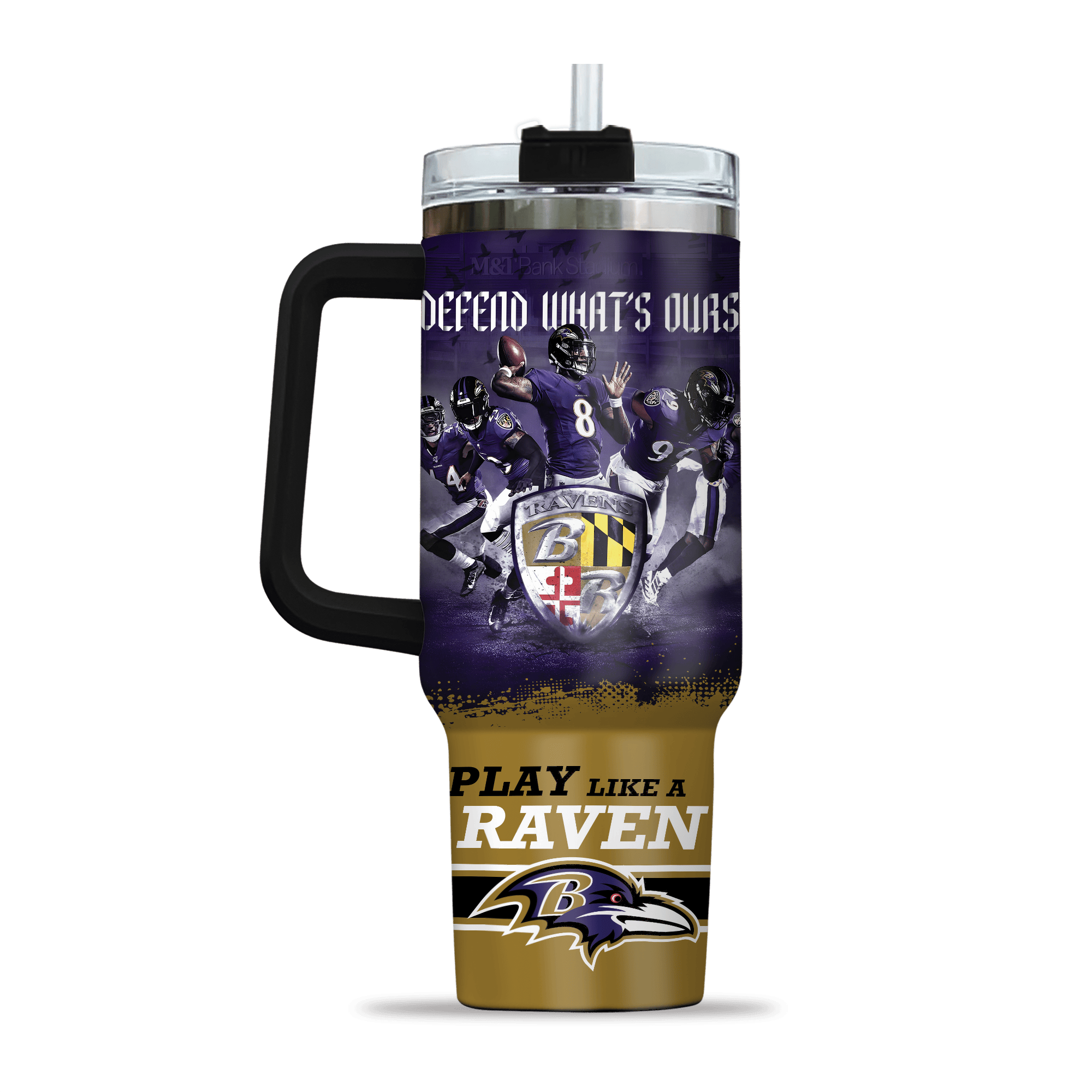 Baltimore Ravens NFL Custom Stanley Cup 40 oz 30 oz Tumbler With Handle