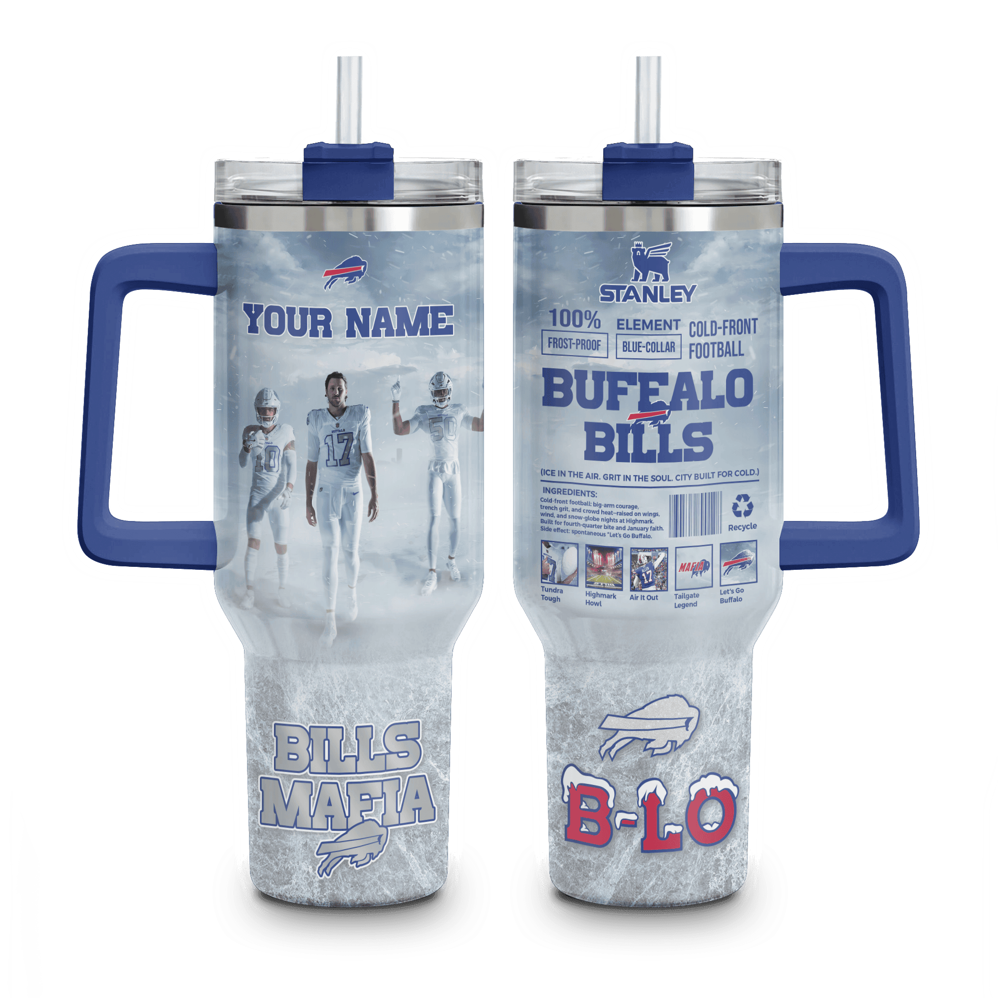 Buffalo Bills NFL Custom Stanley Cup 40 oz 30 oz Tumbler With Handle