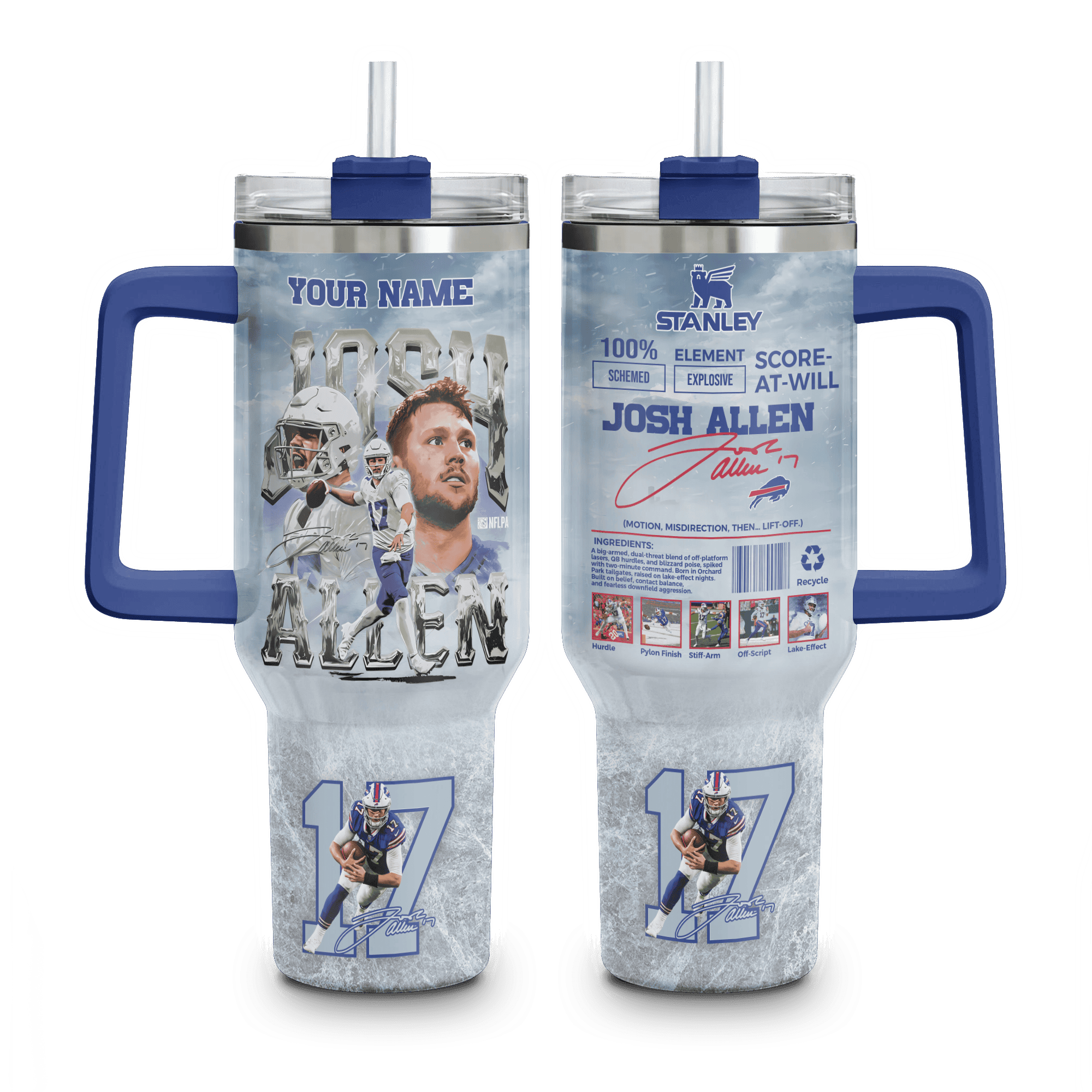 Buffalo Bills NFL Custom Stanley Cup 40 oz 30 oz Tumbler With Handle