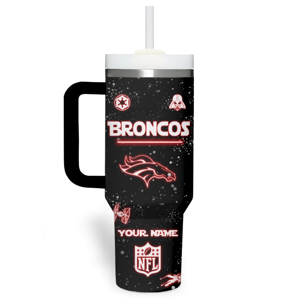 Denver Broncos NFL Custom Stanley Cup 40 oz 30 oz Tumbler With Handle