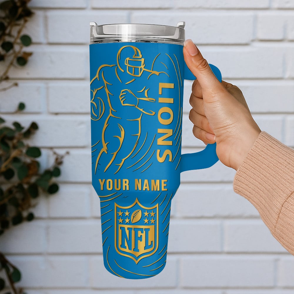 Detroit Lions NFL Custom Stanley Cup 40 oz 30 oz Tumbler With Handle