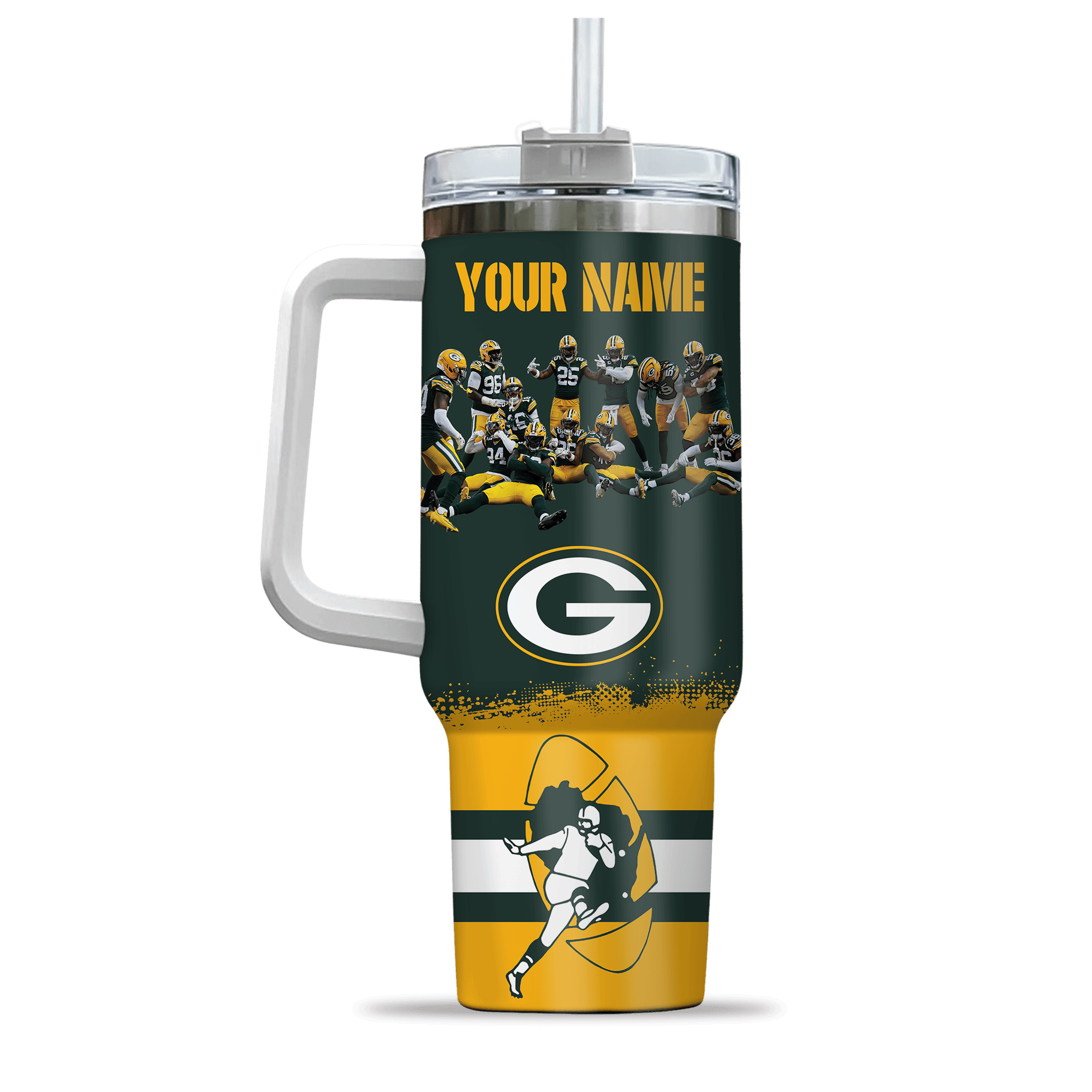 Green Bay Packers NFL Custom Stanley Cup 40 oz 30 oz Tumbler With Handle