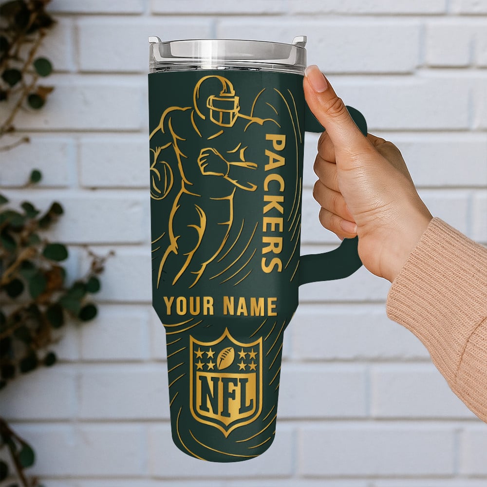 Green Bay Packers NFL Custom Stanley Cup 40 oz 30 oz Tumbler With Handle