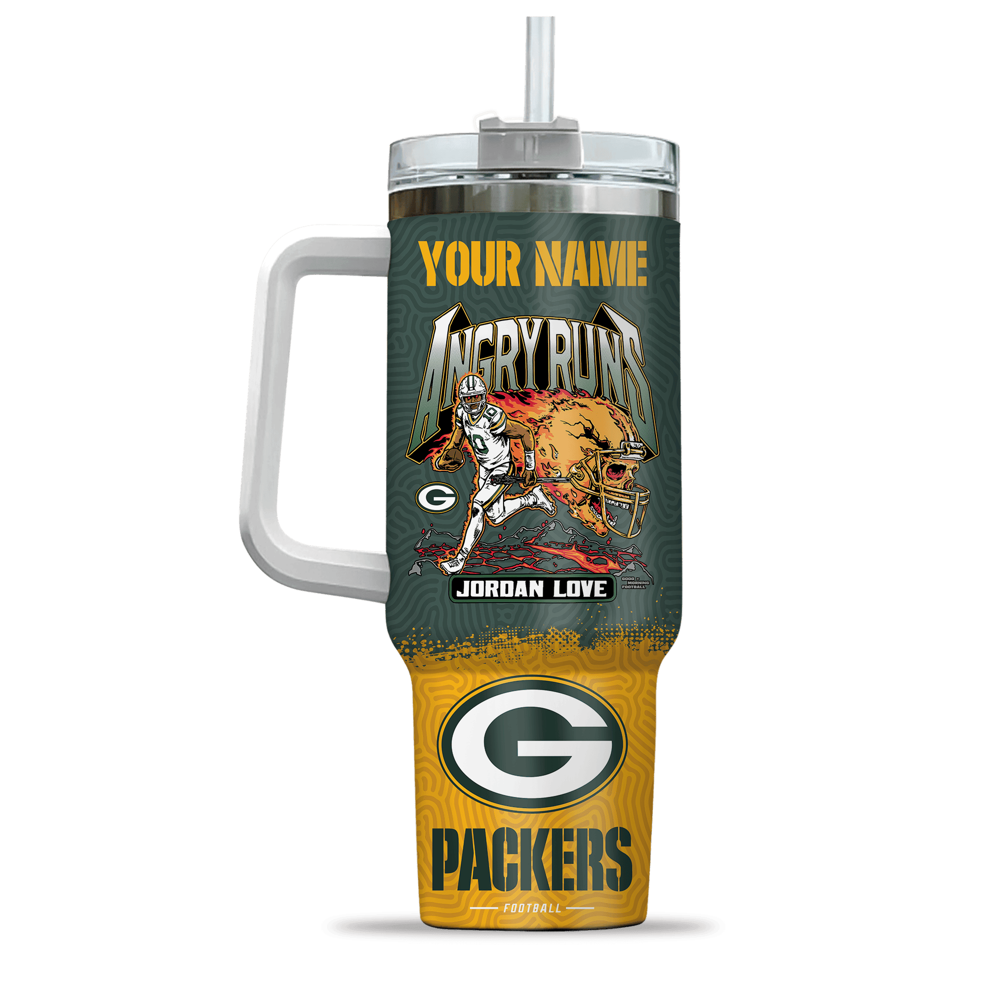Green Bay Packers NFL Custom Stanley Cup 40 oz 30 oz Tumbler With Handle