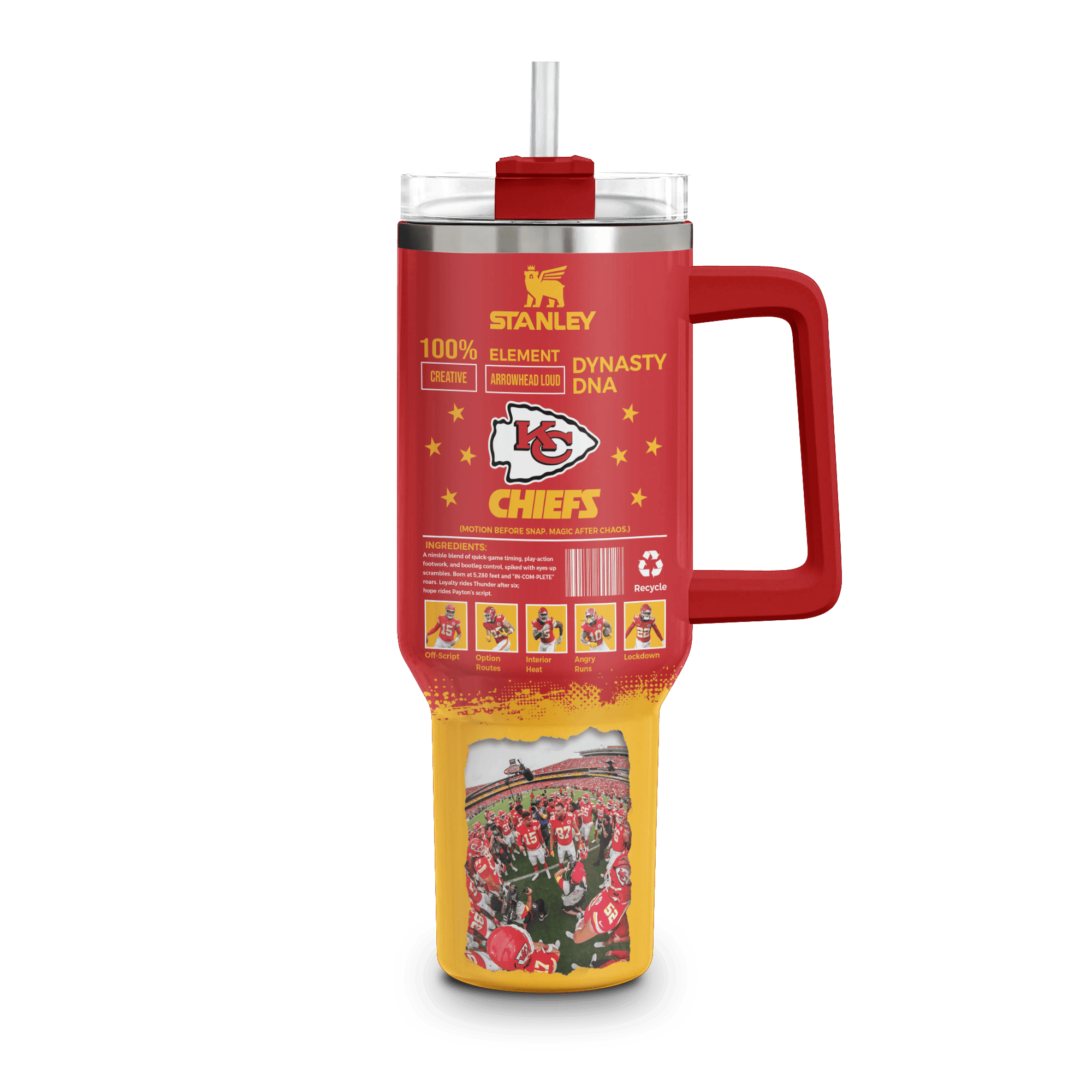 Kansas City Chiefs NFL Custom Stanley Cup 40 oz 30 oz Tumbler With Handle