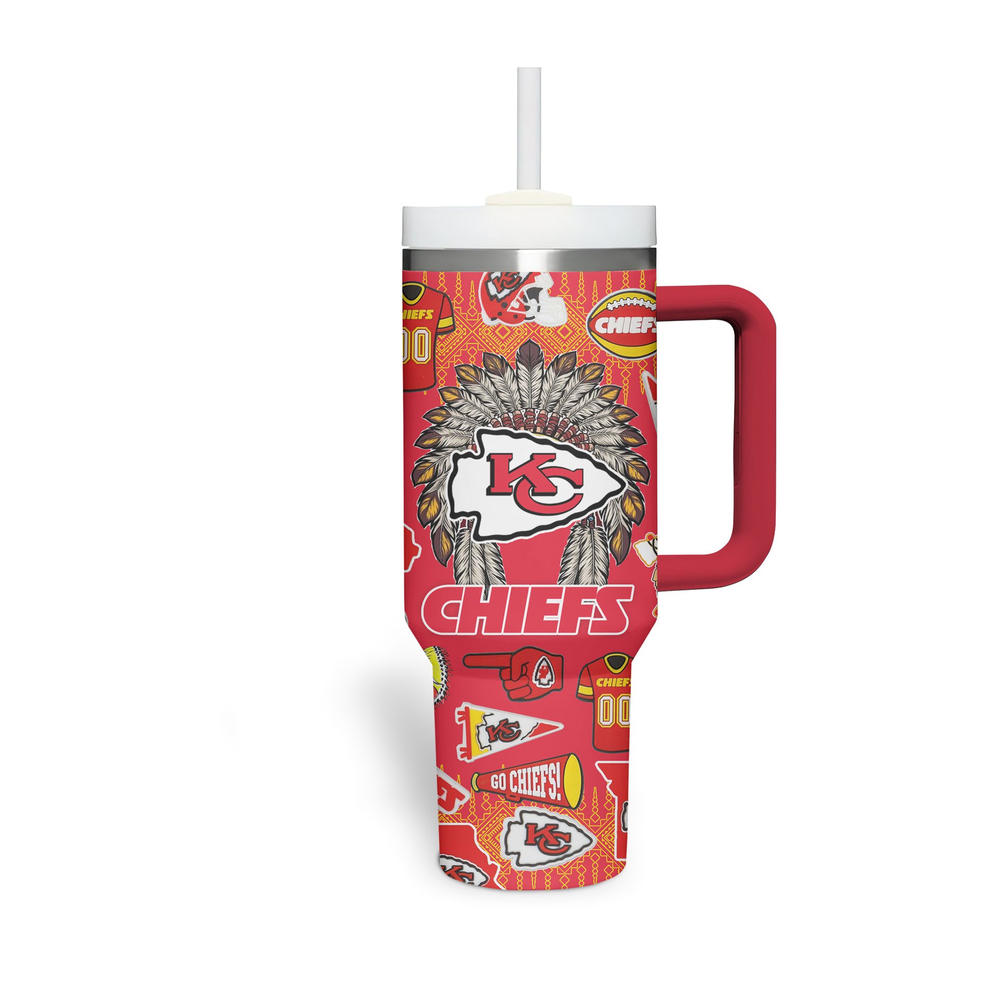 Kansas City Chiefs NFL Custom Stanley Cup 40 oz 30 oz Tumbler With Handle
