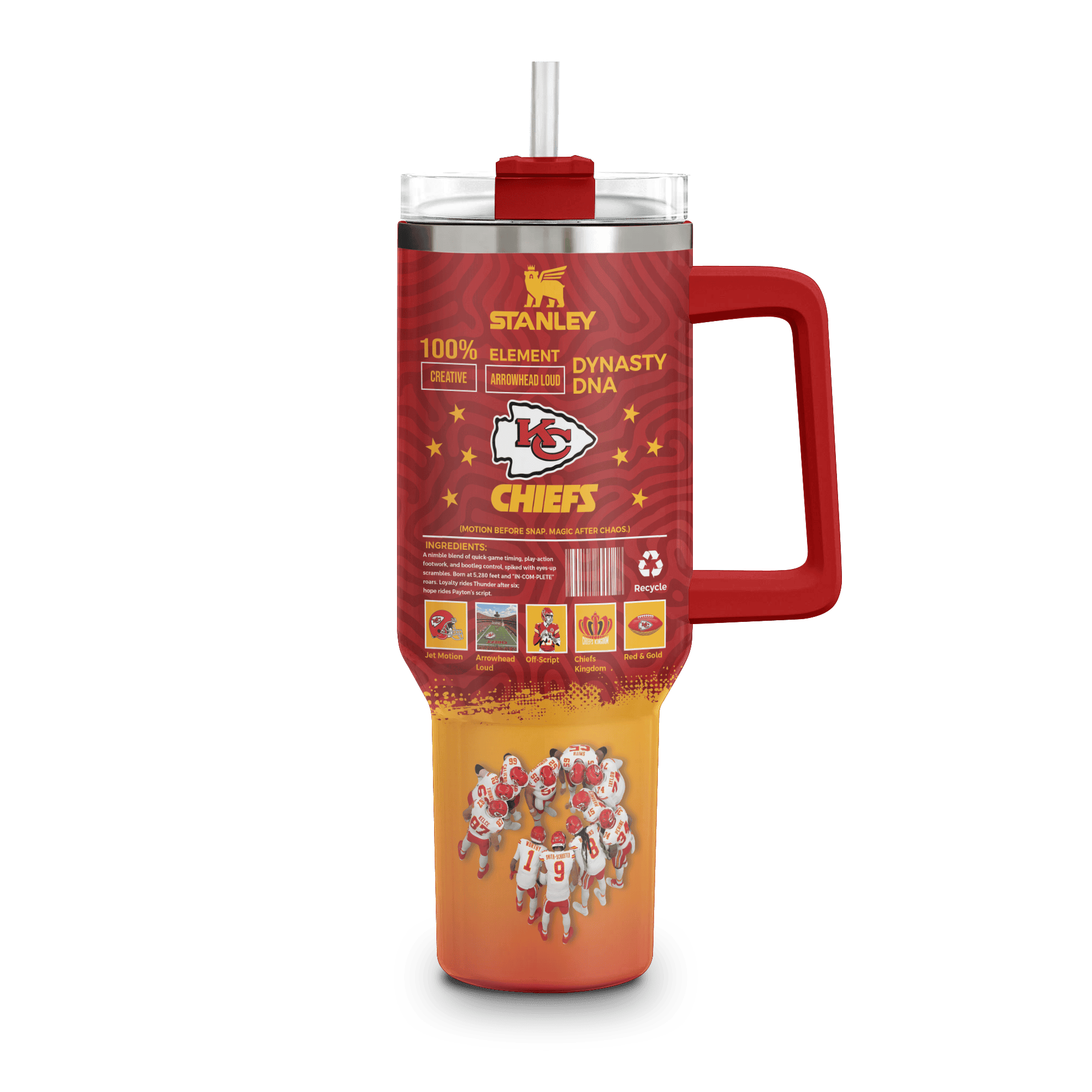 Kansas City Chiefs NFL Custom Stanley Cup 40 oz 30 oz Tumbler With Handle