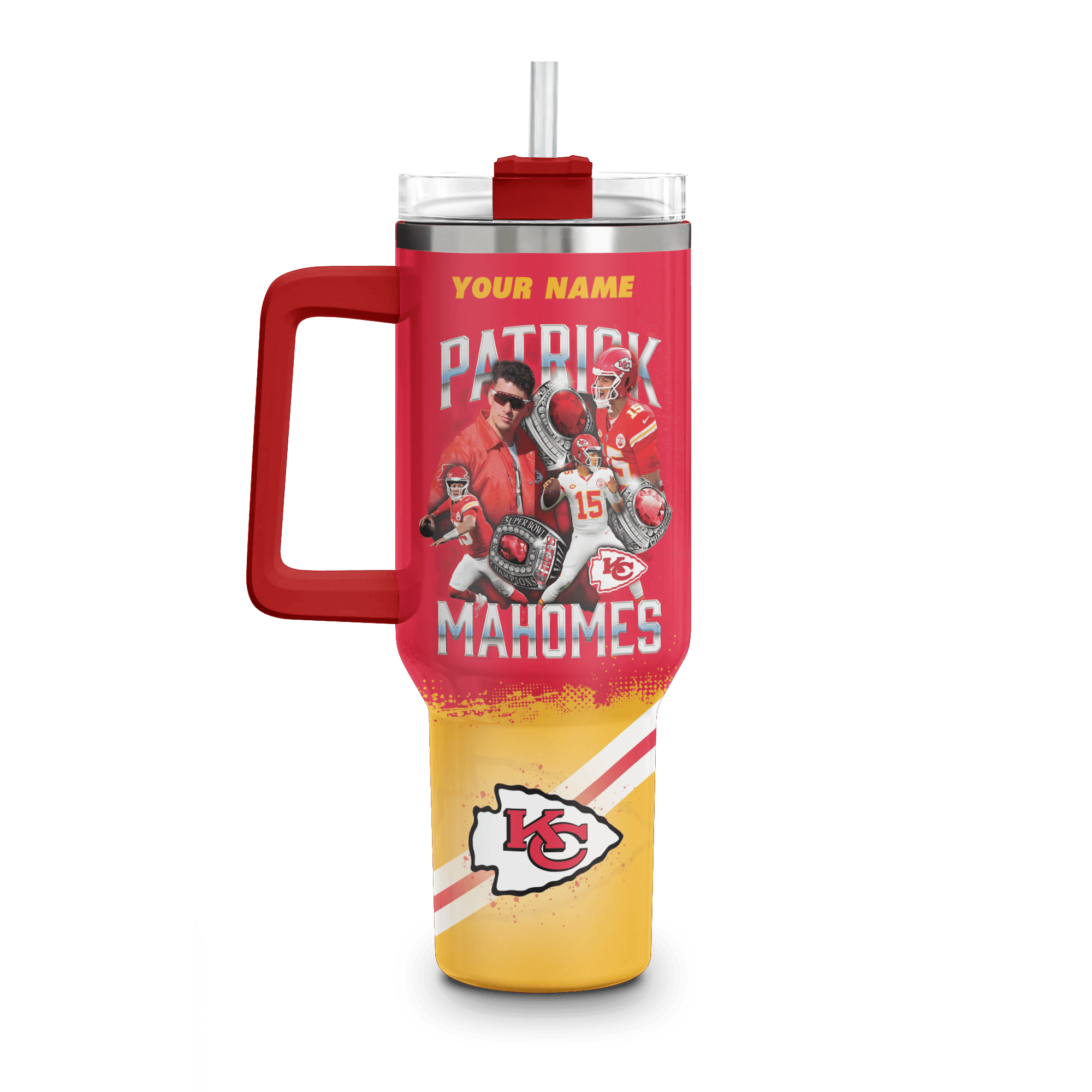 Kansas City Chiefs NFL Custom Stanley Cup 40 oz 30 oz Tumbler With Handle