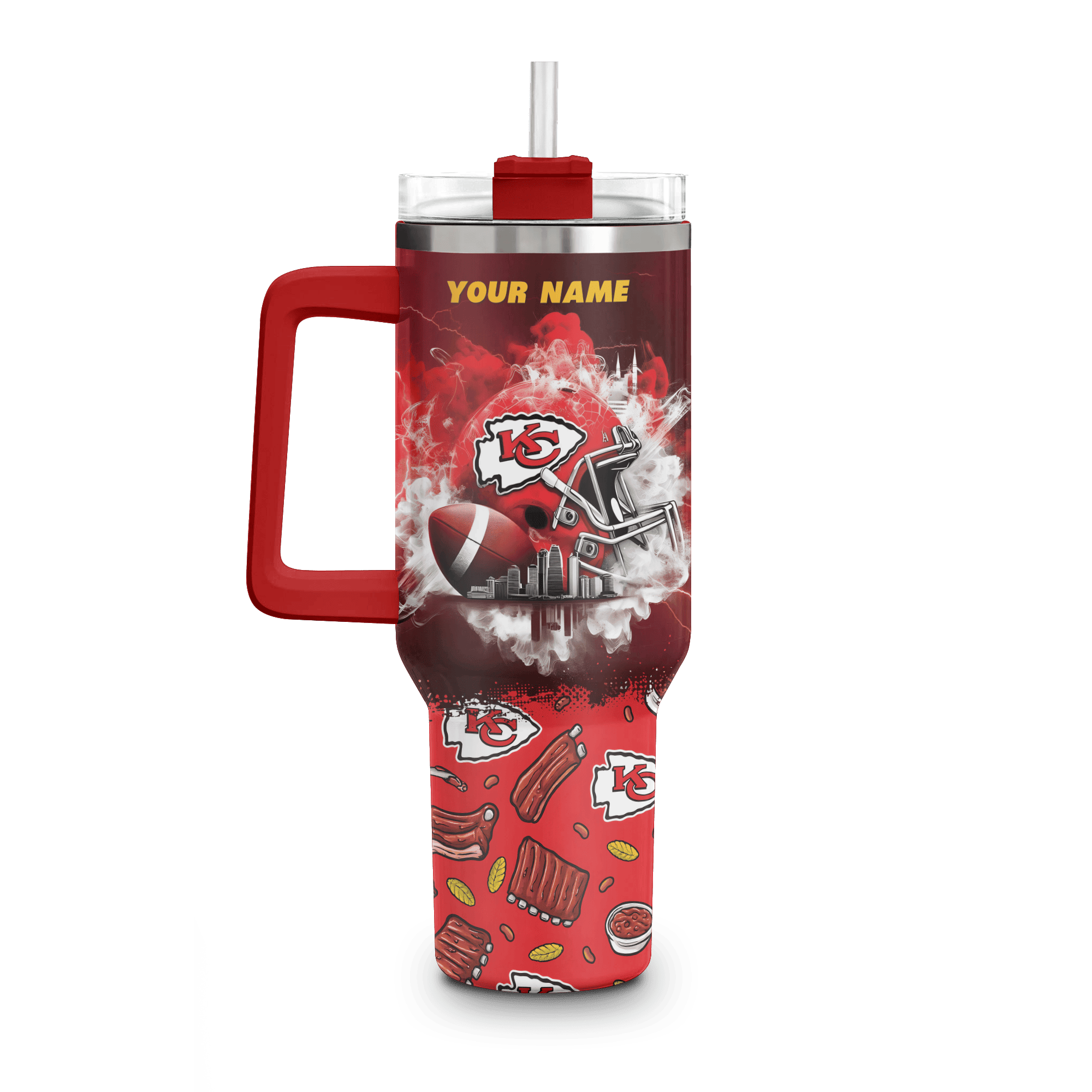 Kansas City Chiefs NFL Custom Stanley Cup 40 oz 30 oz Tumbler With Handle