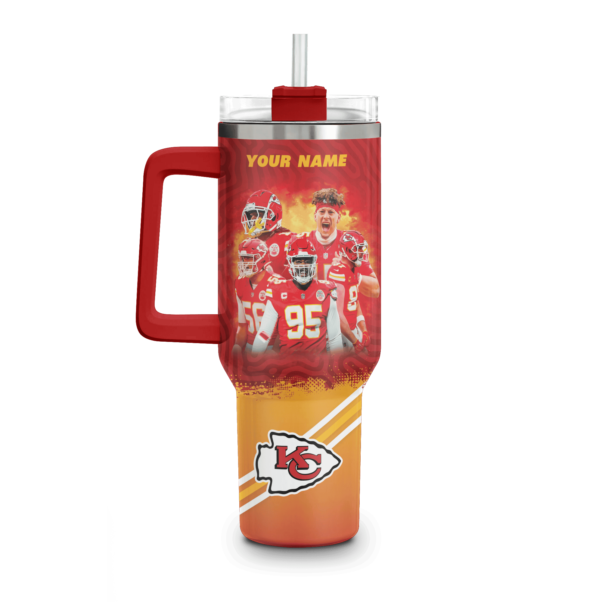 Kansas City Chiefs NFL Custom Stanley Cup 40 oz 30 oz Tumbler With Handle