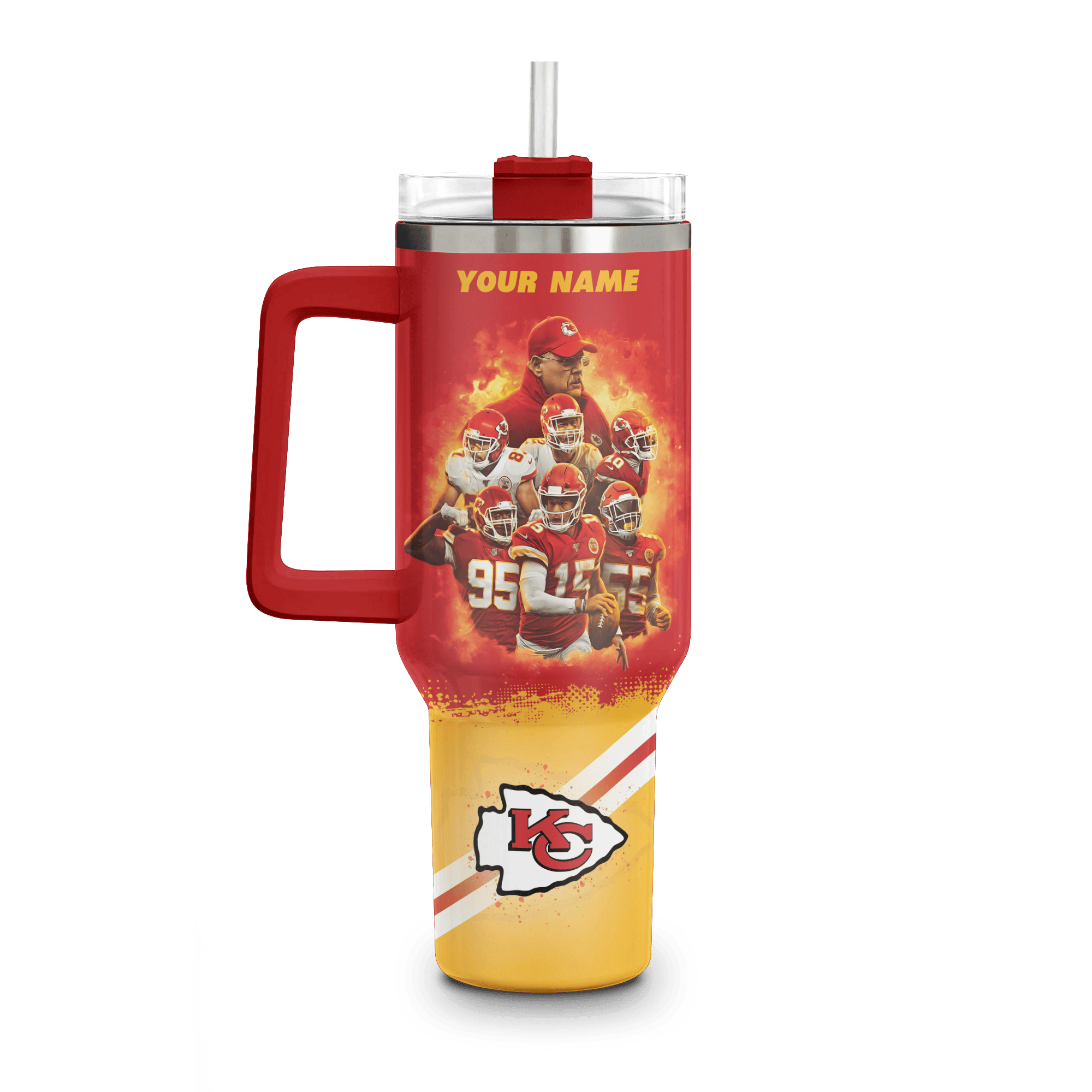 Kansas City Chiefs NFL Custom Stanley Cup 40 oz 30 oz Tumbler With Handle
