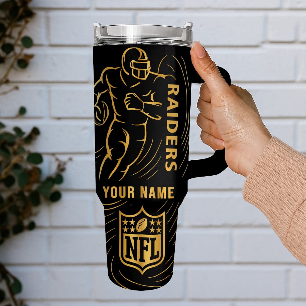 Las Vegas Raiders NFL Custom Stanley Cup 40 oz 30 oz Tumbler With Handle