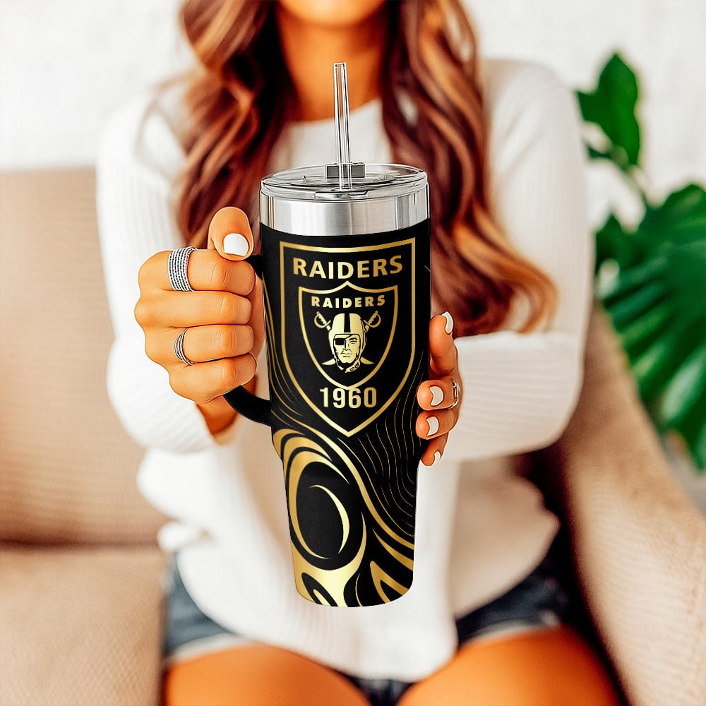 Las Vegas Raiders NFL Custom Stanley Cup 40 oz 30 oz Tumbler With Handle