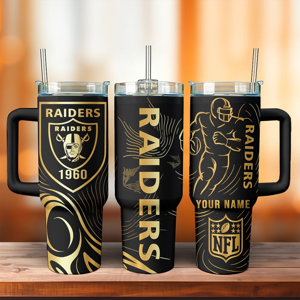 Las Vegas Raiders NFL Custom Stanley Cup 40 oz 30 oz Tumbler With Handle
