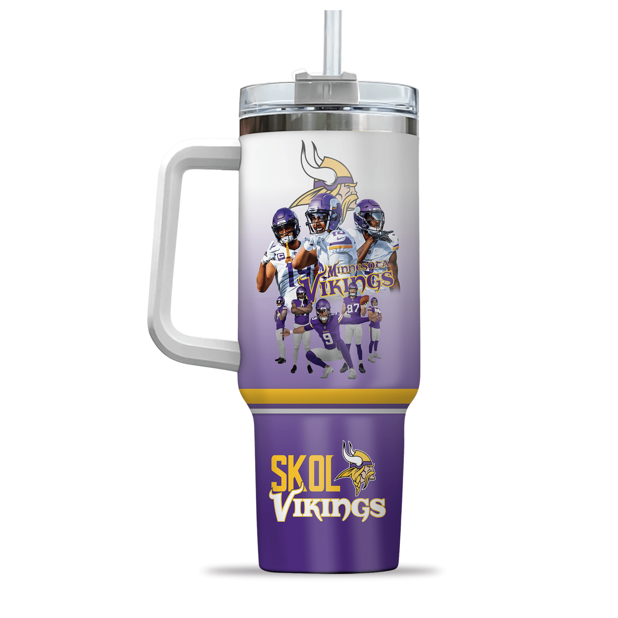 Minnesota Vikings NFL Custom Stanley Cup 40 oz 30 oz Tumbler With Handle