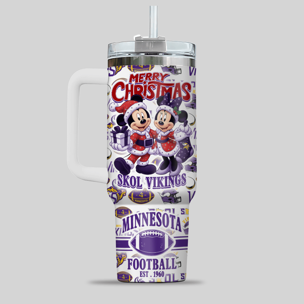 Minnesota Vikings NFL Custom Stanley Cup 40 oz 30 oz Tumbler With Handle
