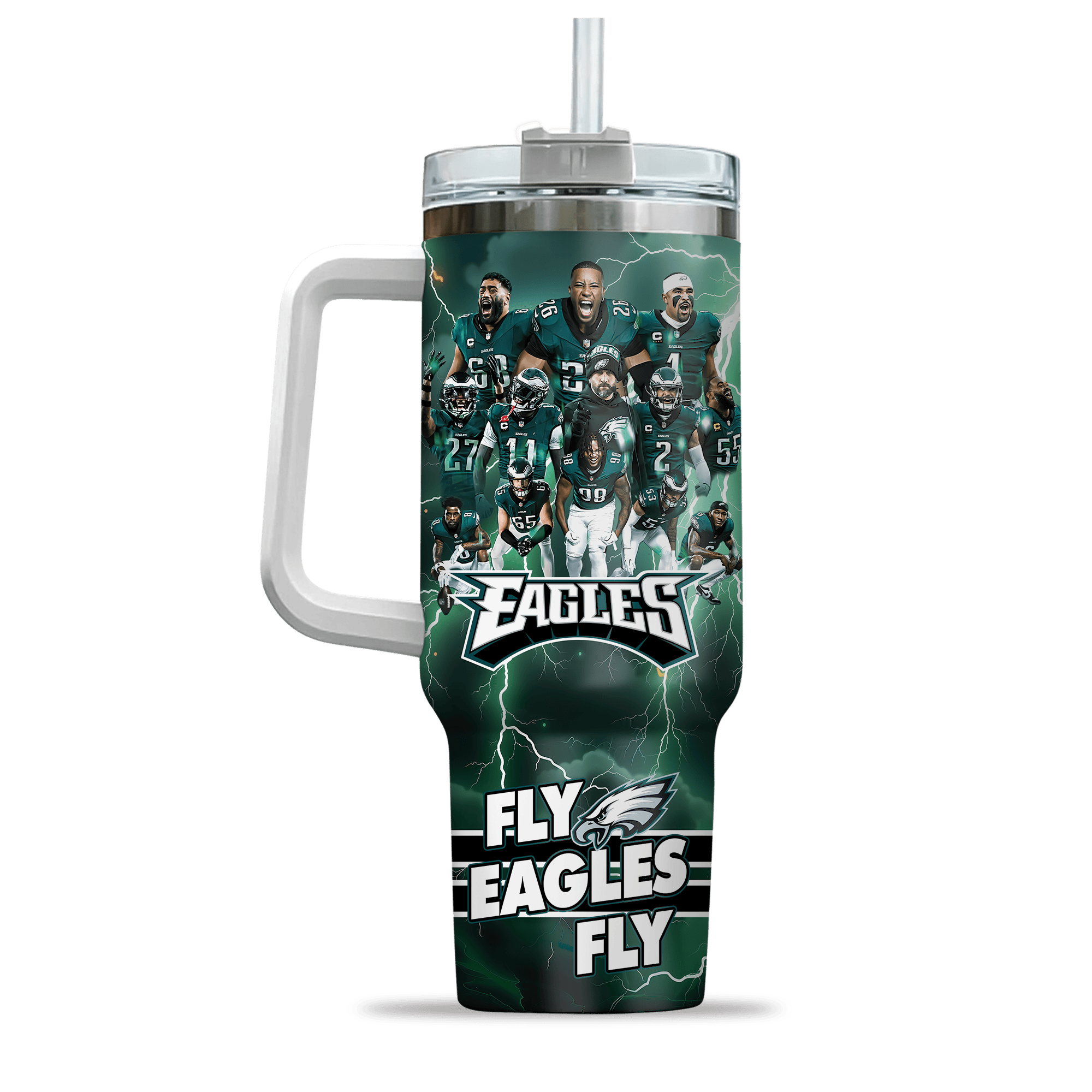 Philadelphia Eagles NFL Custom Stanley Cup 40 oz 30 oz Tumbler With Handle