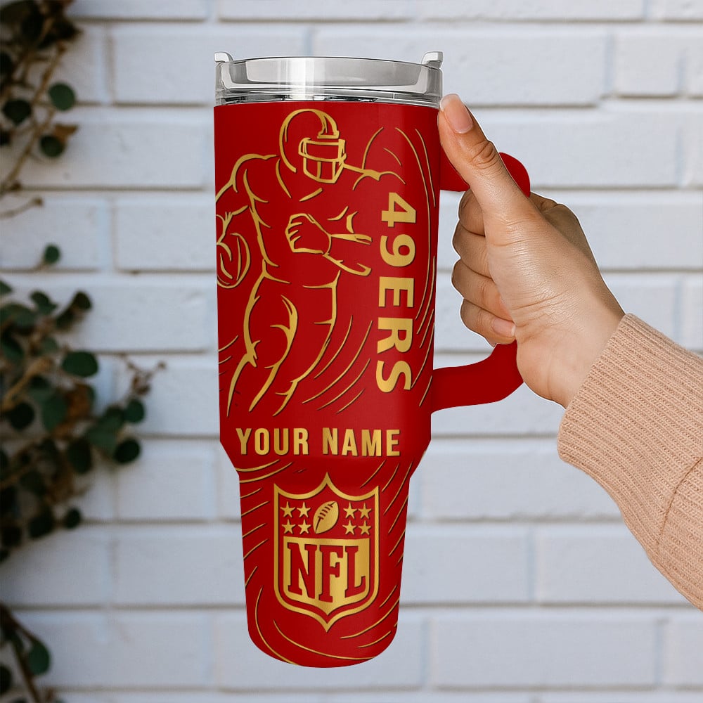 San Francisco 49ers NFL Custom Stanley Cup 40 oz 30 oz Tumbler With Handle
