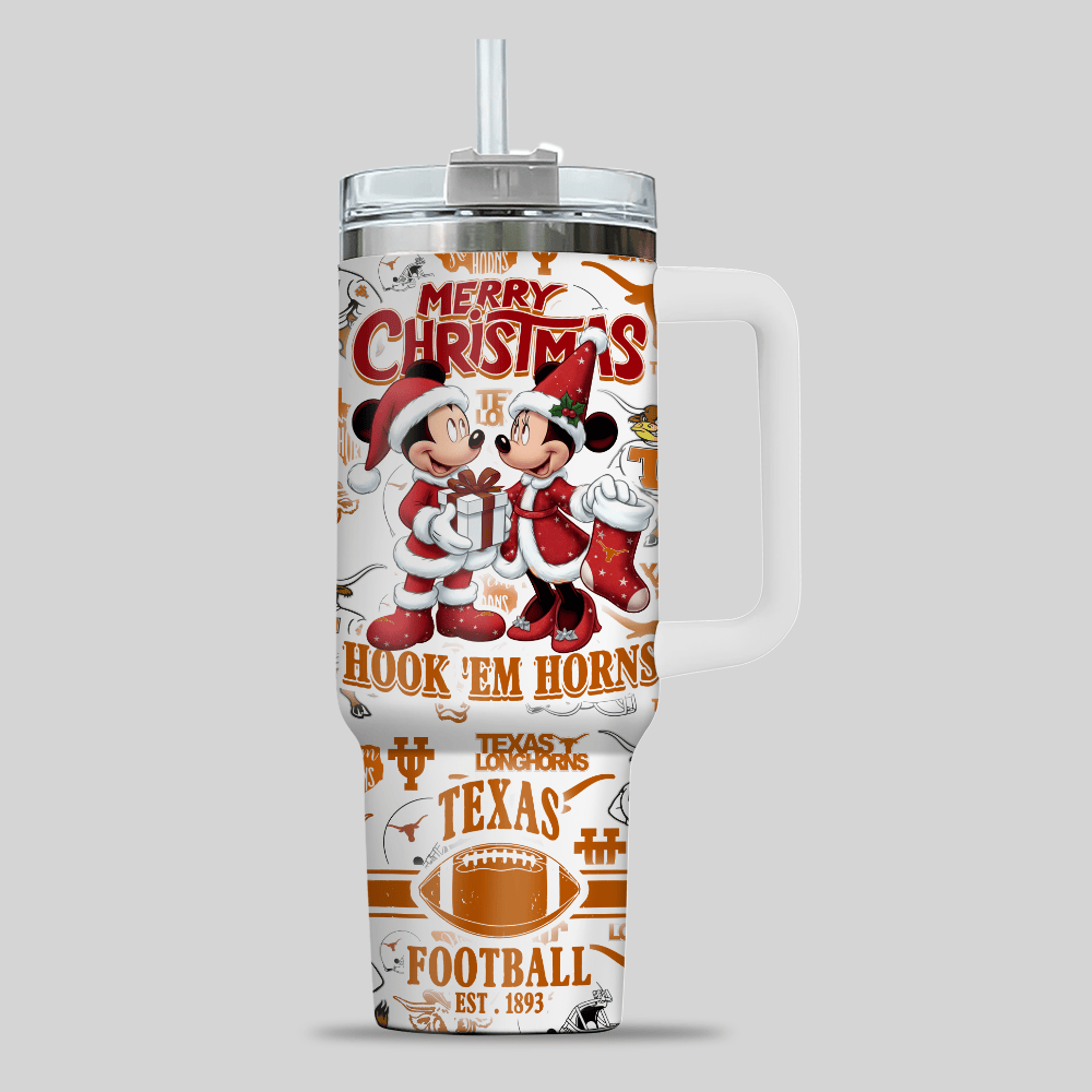 Texas Longhorns NCAA Custom Stanley Cup 40 oz 30 oz Tumbler With Handle