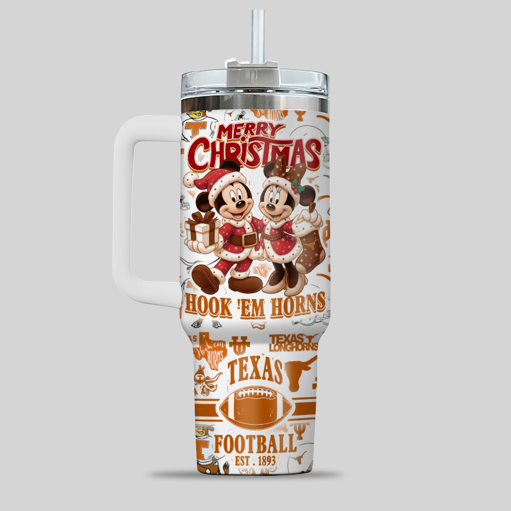 Texas Longhorns NCAA Custom Stanley Cup 40 oz 30 oz Tumbler With Handle