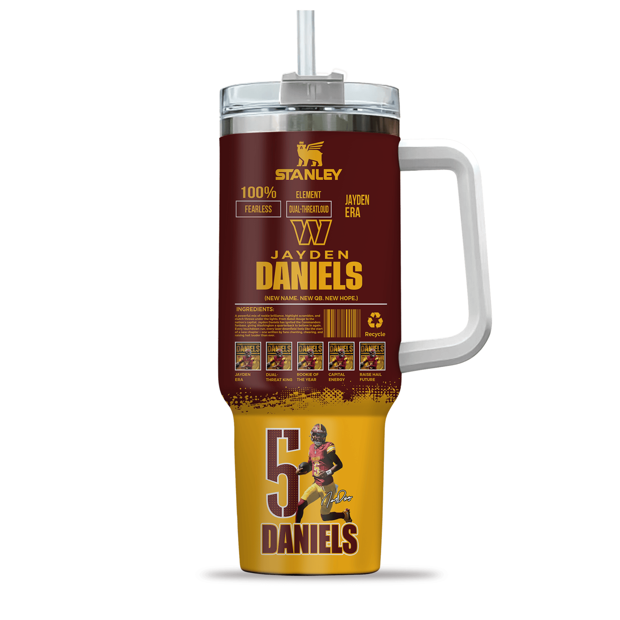 Washington Commanders NFL Custom Stanley Cup 40 oz 30 oz Tumbler With Handle