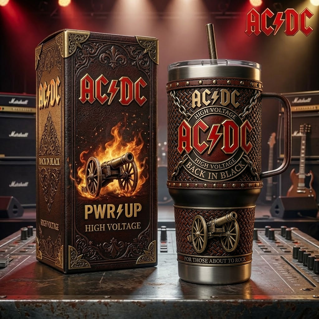 AC/DC High Voltage Custom Stanley Cup 40 oz 30 oz Tumbler With Handle