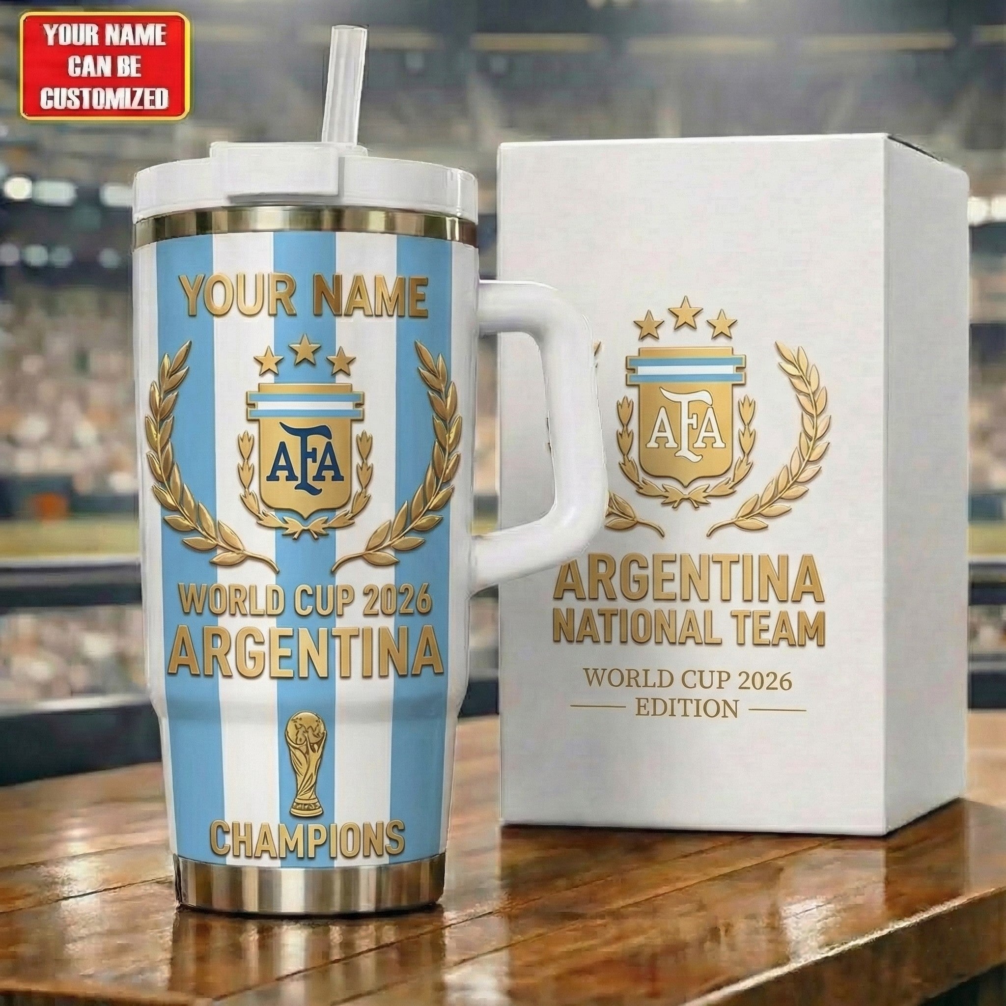 Argentina FF WC 2026 Custom Stanley Cup 40 oz 30 oz Tumbler With Handle