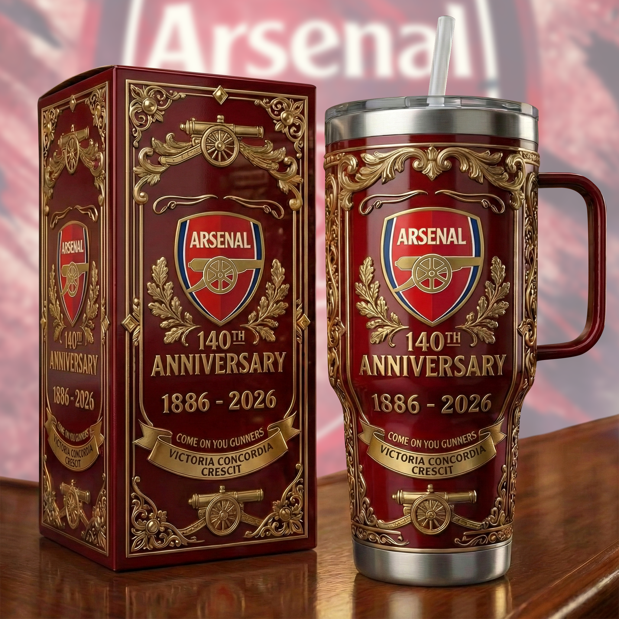 Arsenal FC 2026 Custom Stanley Cup 40 oz 30 oz Tumbler With Handle