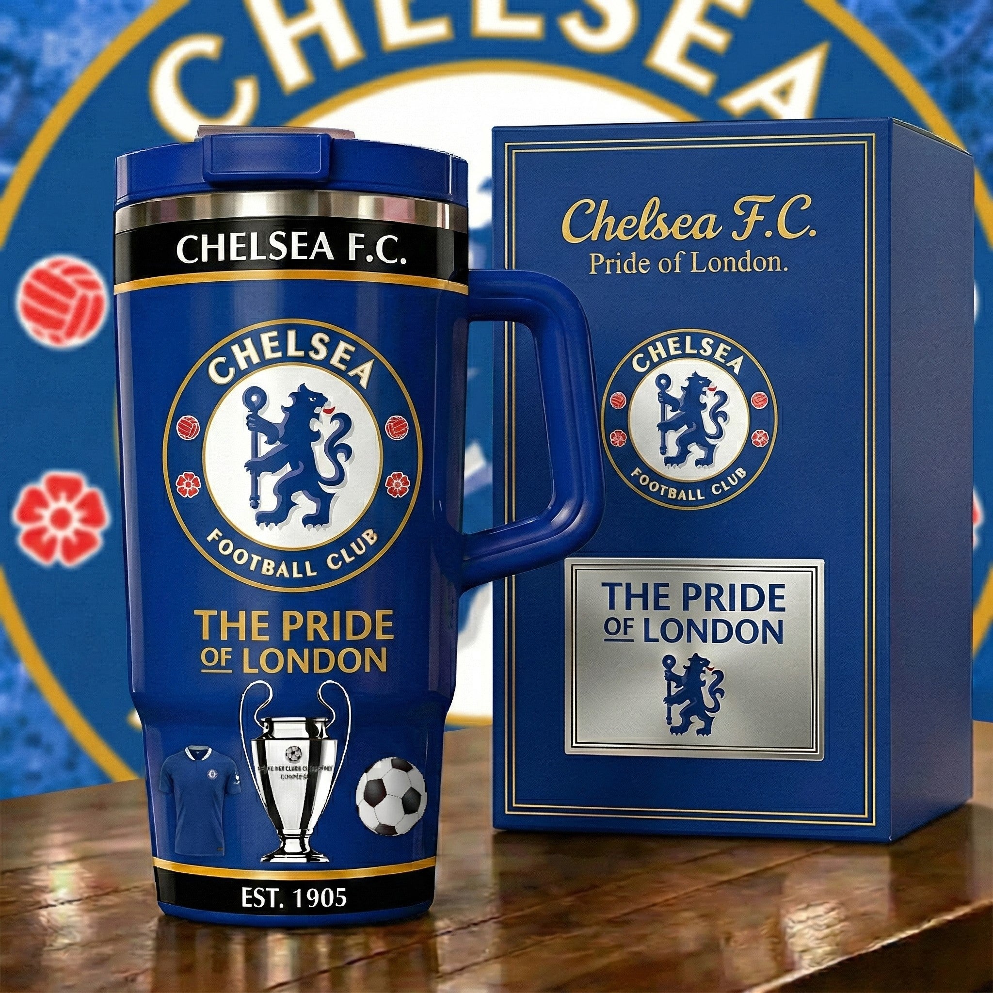 Chelsea FC 2026 Custom Stanley Cup 40 oz 30 oz Tumbler With Handle