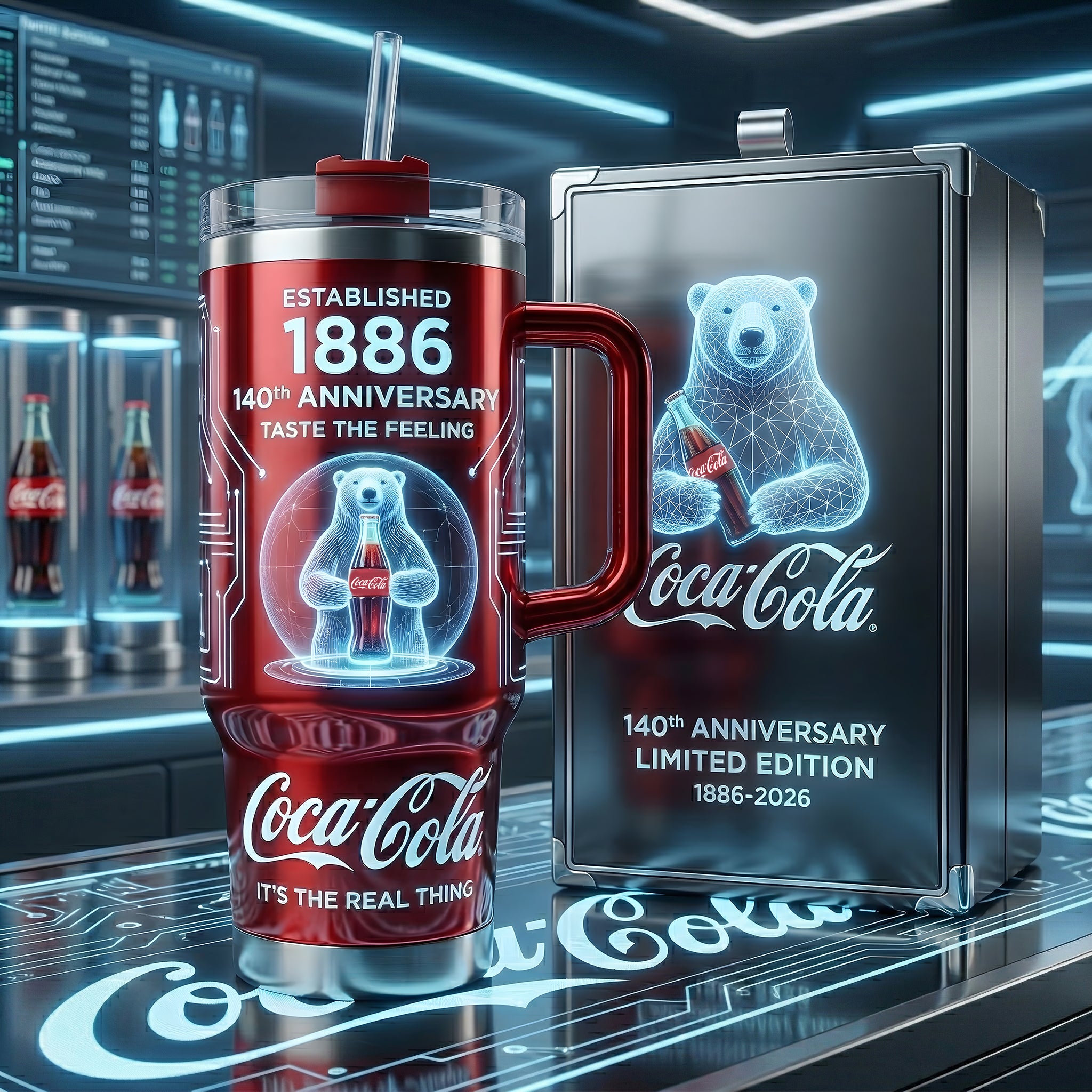 Coca Cola EST. 1886 Custom Stanley Cup 40 oz 30 oz Tumbler With Handle