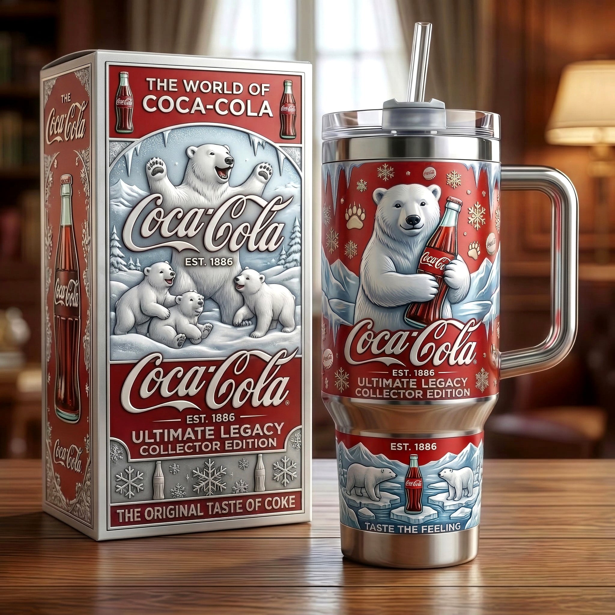 Coca Cola EST. 1886 Custom Stanley Cup 40 oz 30 oz Tumbler With Handle