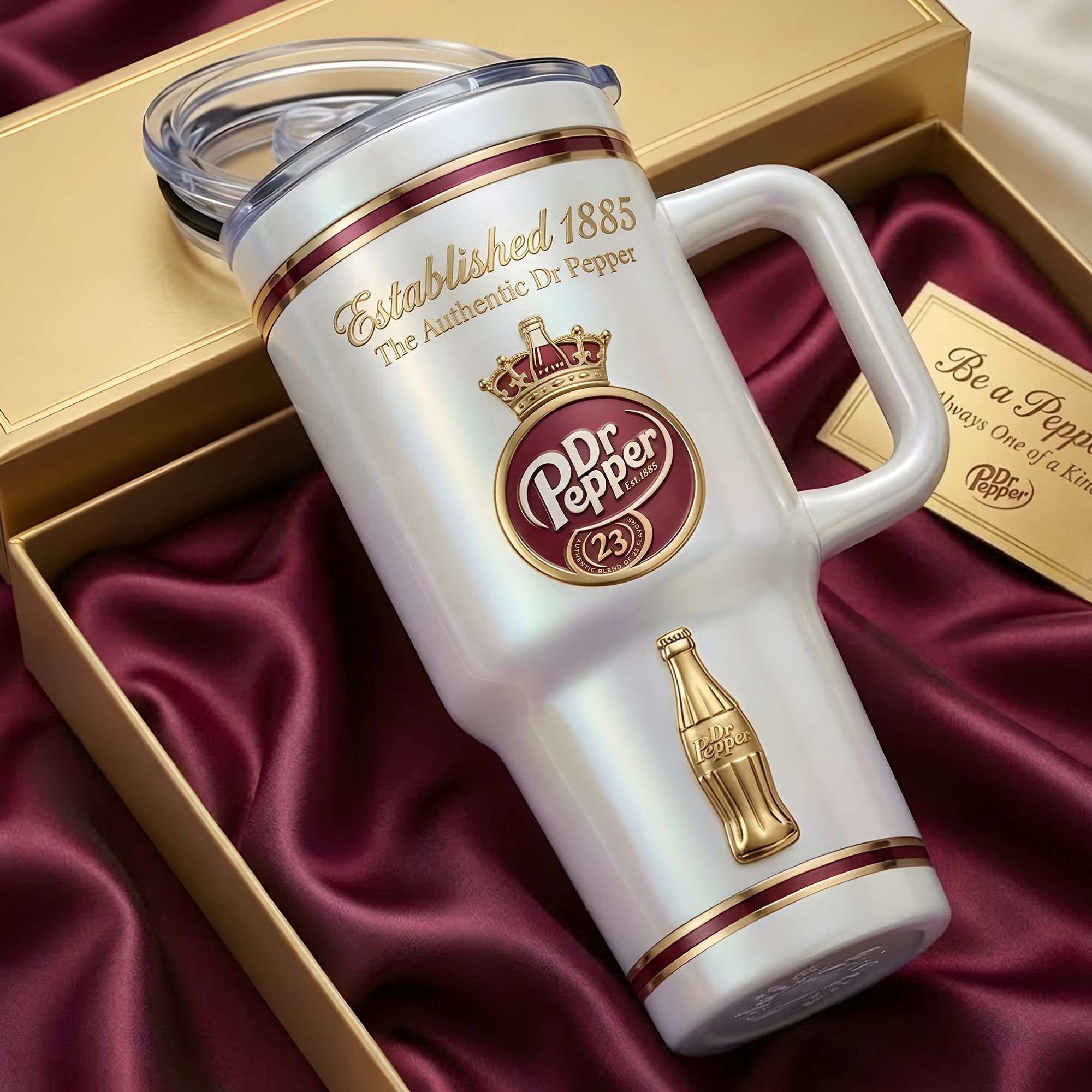 Dr Pepper EST. 1885 Custom Stanley Cup 40 oz 30 oz Tumbler With Handle