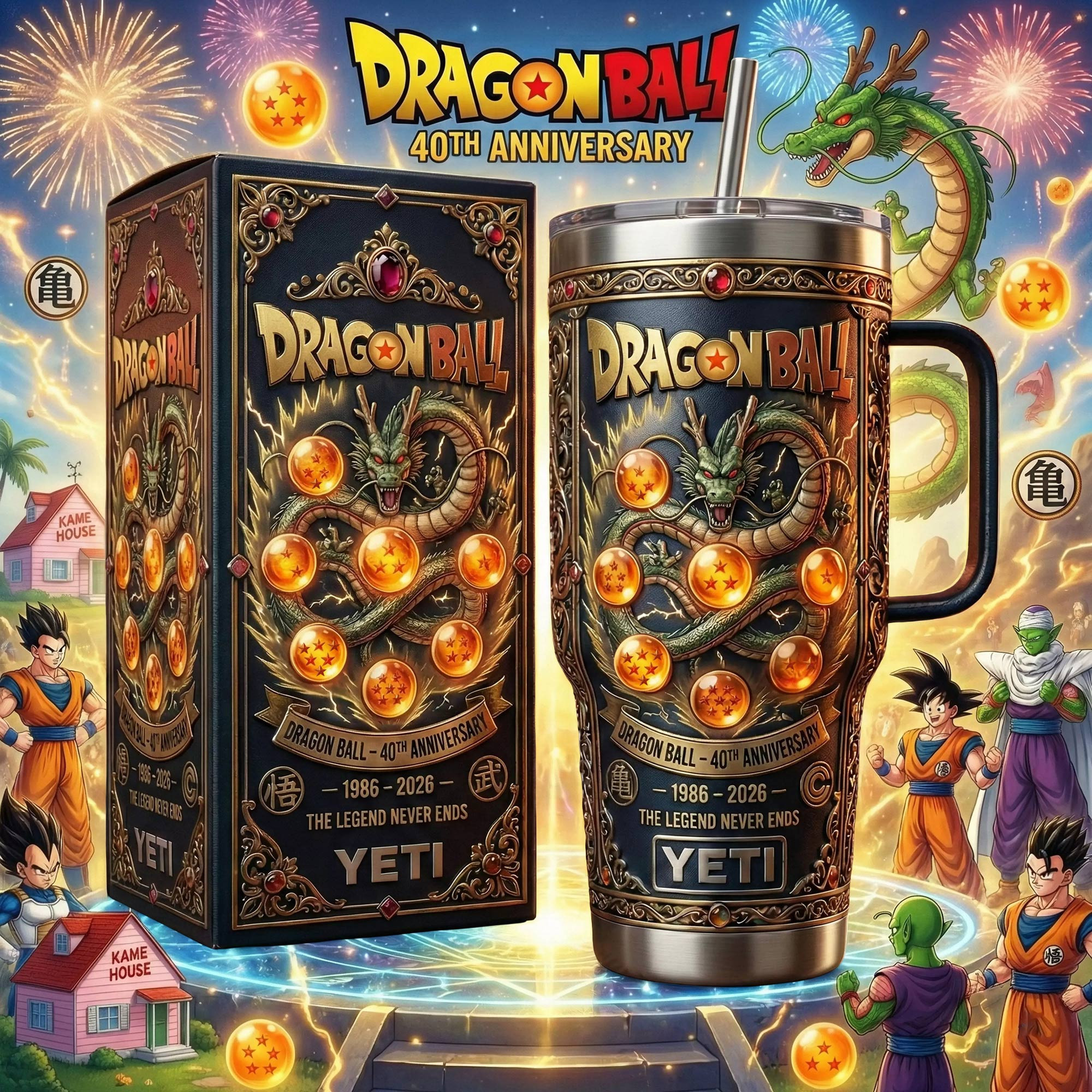 Dragon Ball Anime Custom Stanley Cup 40 oz 30 oz Tumbler With Handle