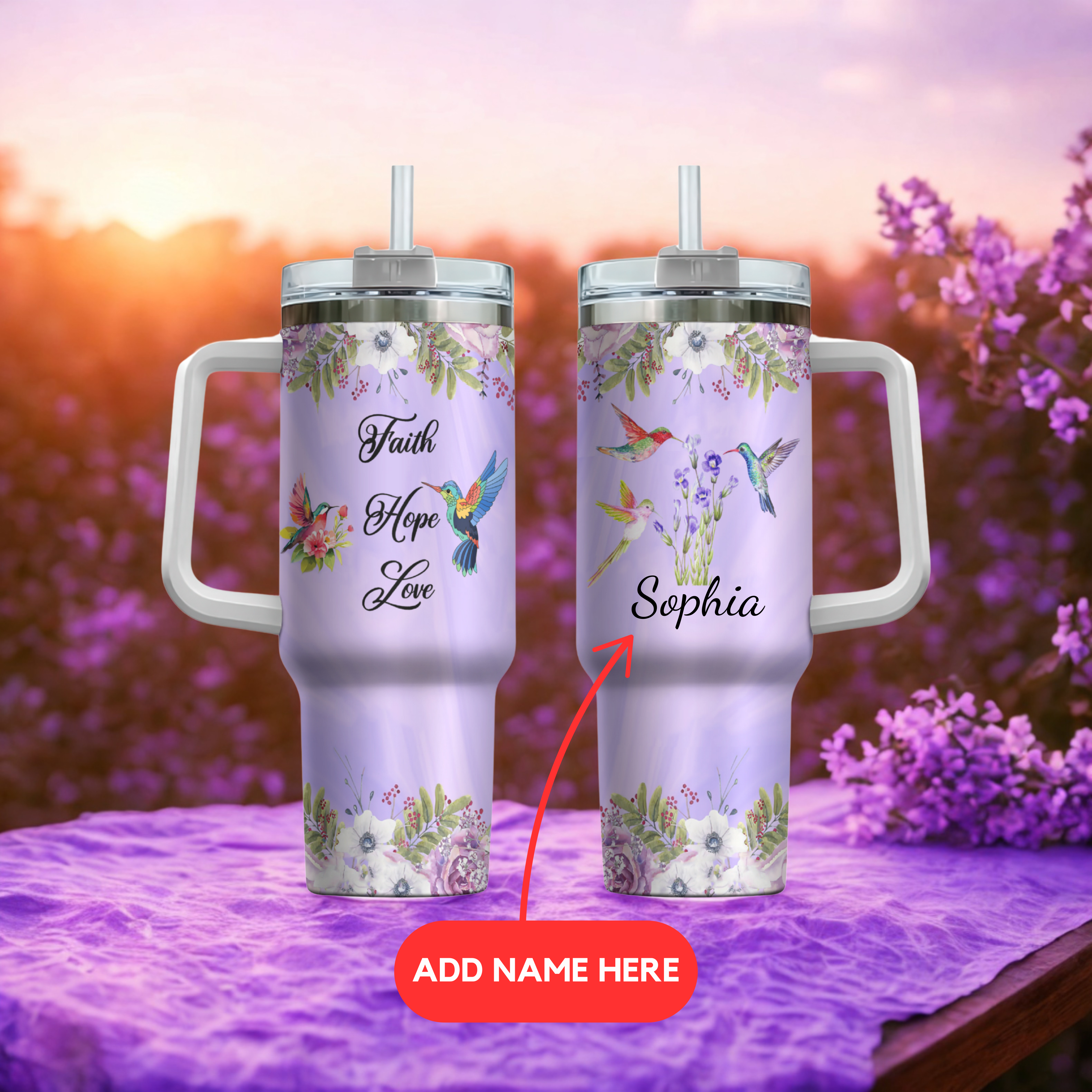 Faith Custom Stanley Cup 40 oz 30 oz Tumbler With Handle