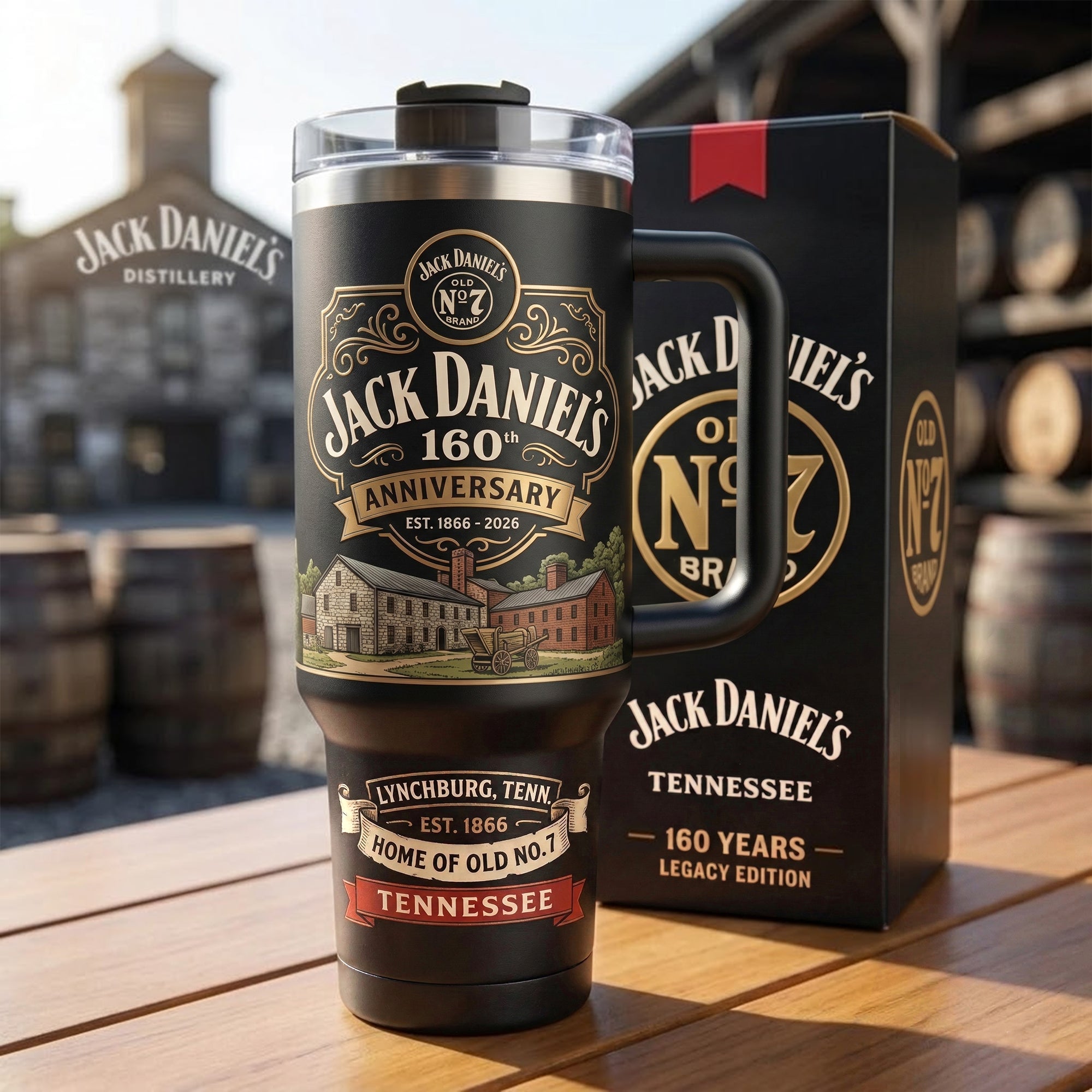 Jack Daniel's 160TH Anniversary Custom Stanley Cup 40 oz 30 oz Tumbler With Handle