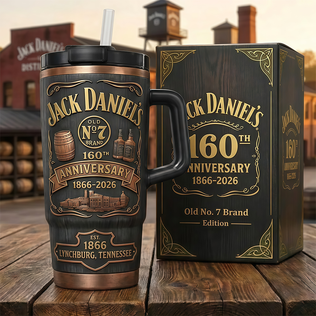 Jack Daniel's 160TH Anniversary Custom Stanley Cup 40 oz 30 oz Tumbler With Handle
