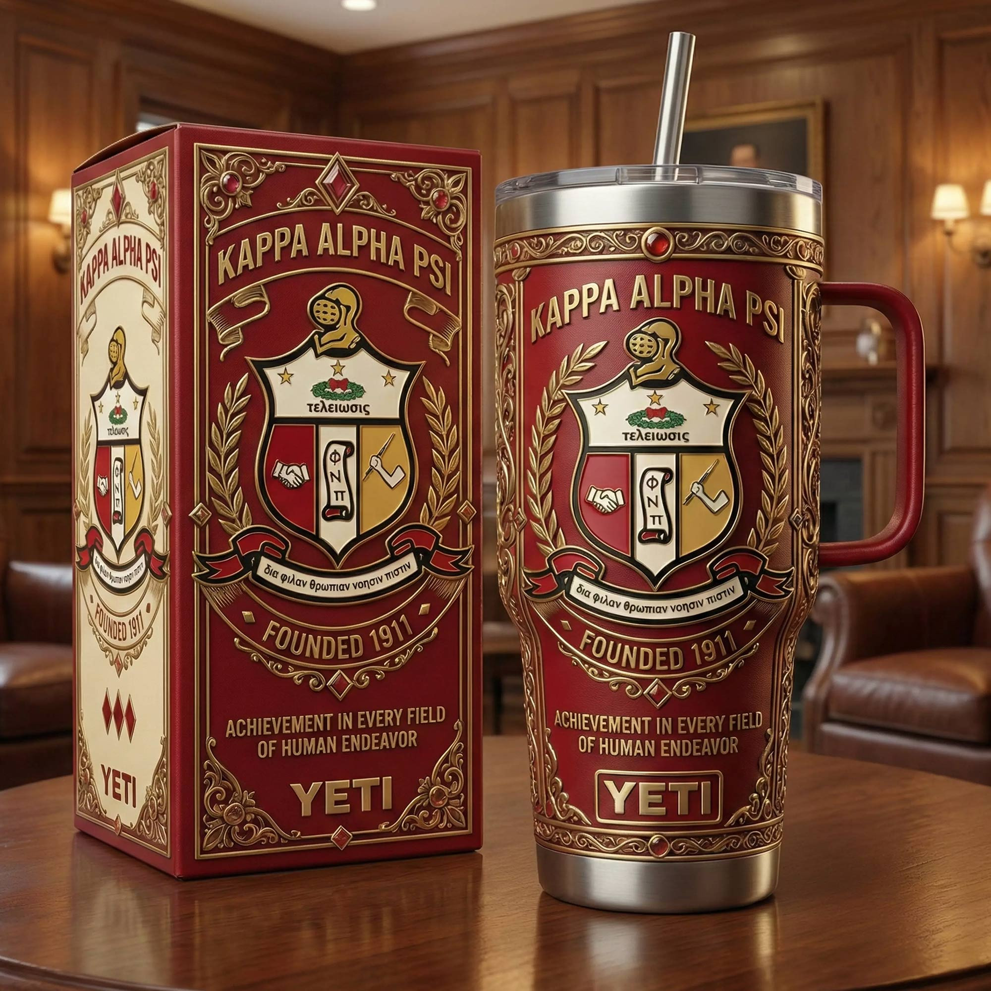 Kappa Alpha Custom Stanley Cup 40 oz 30 oz Tumbler With Handle