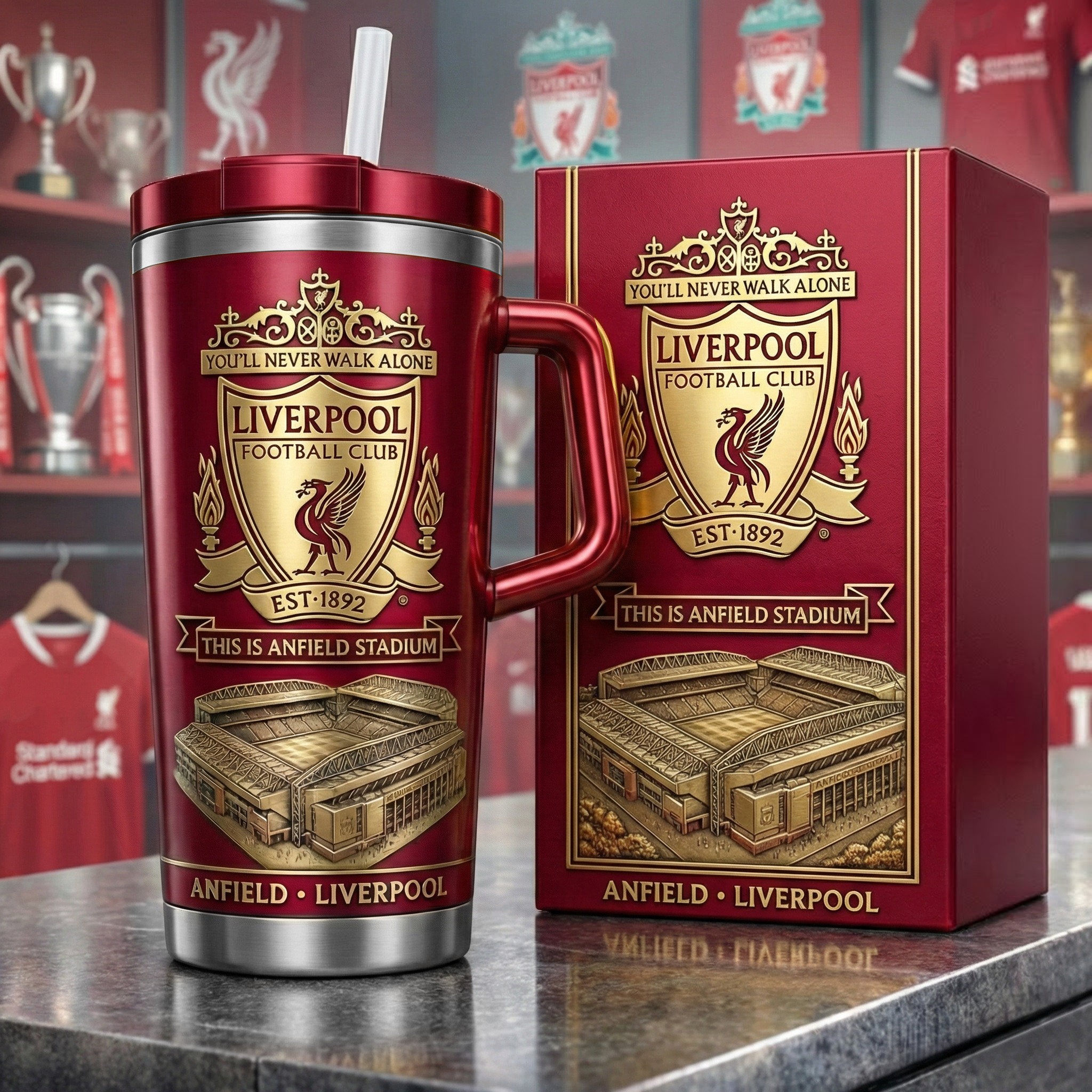 Liverpool FC 2026 Custom Stanley Cup 40 oz 30 oz Tumbler With Handle