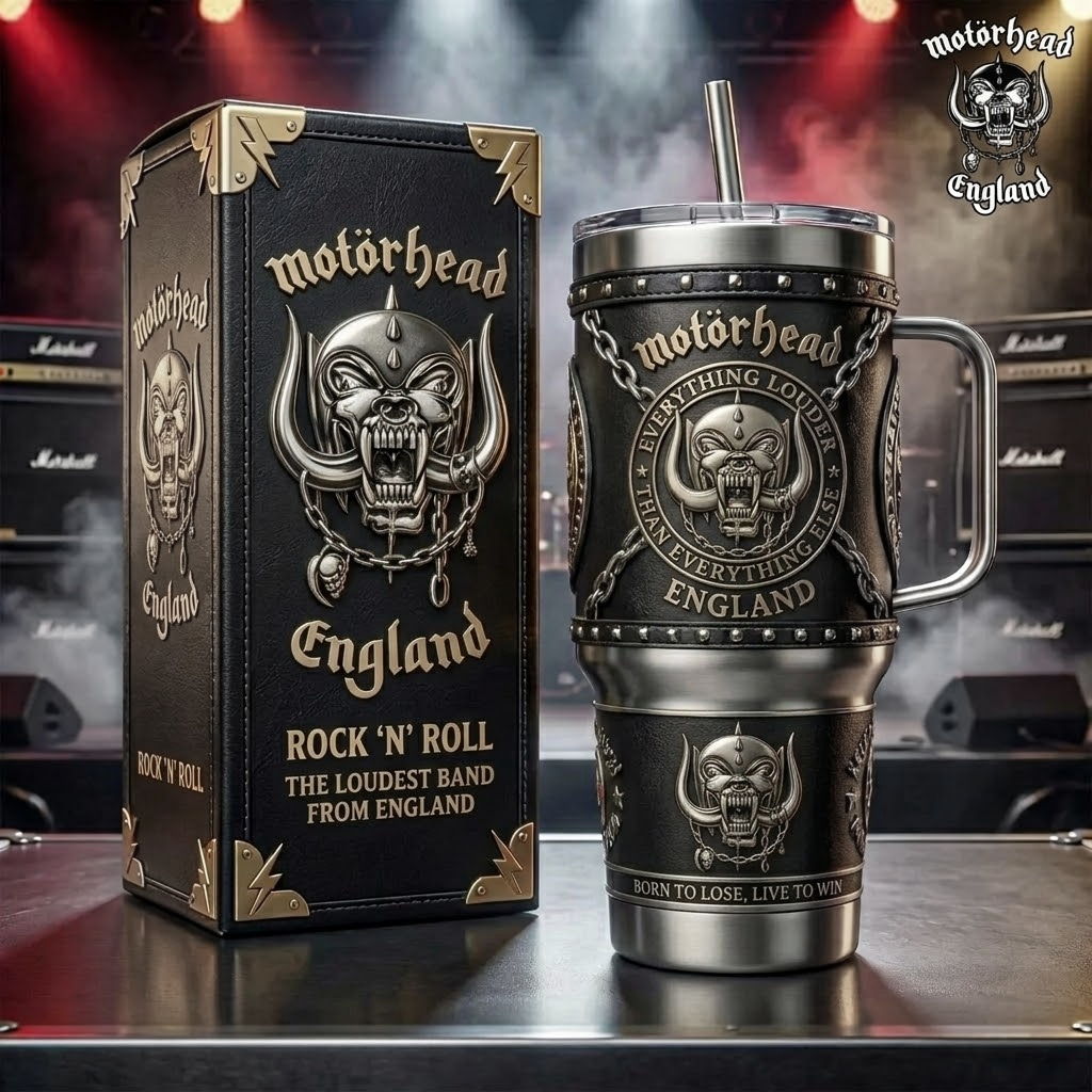 Motorhead England Custom Stanley Cup 40 oz 30 oz Tumbler With Handle