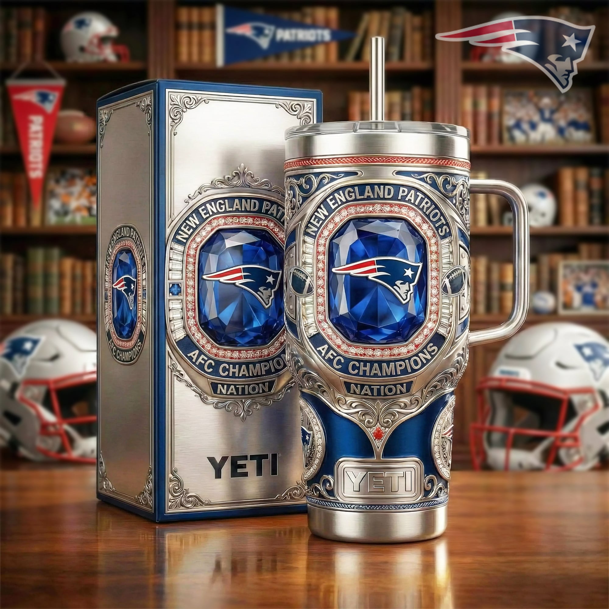 New England Patriots NFL Custom Stanley Cup 40 oz 30 oz Tumbler With Handle