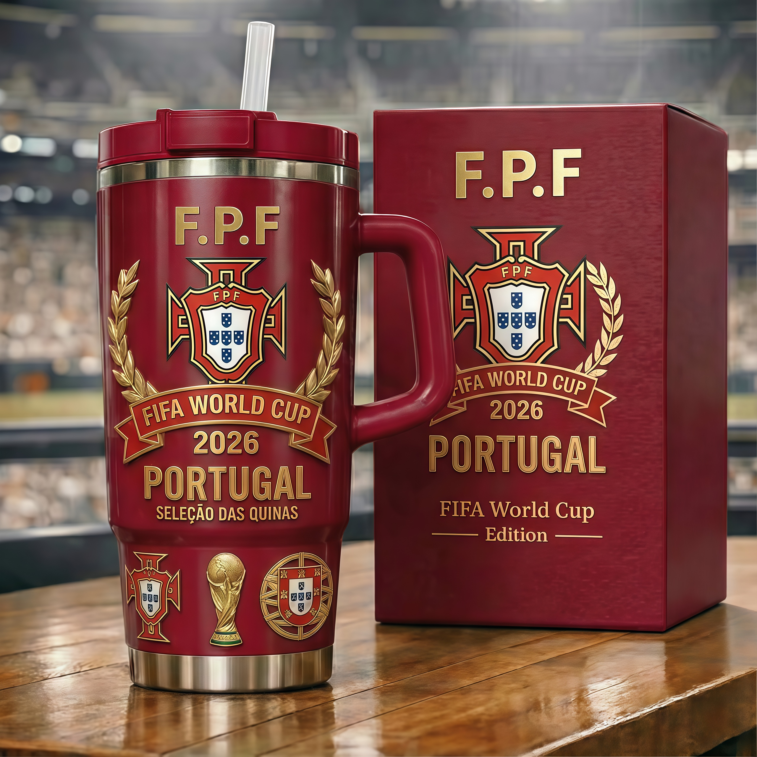 Portugal FC WC 2026 Custom Stanley Cup 40 oz 30 oz Tumbler With Handle