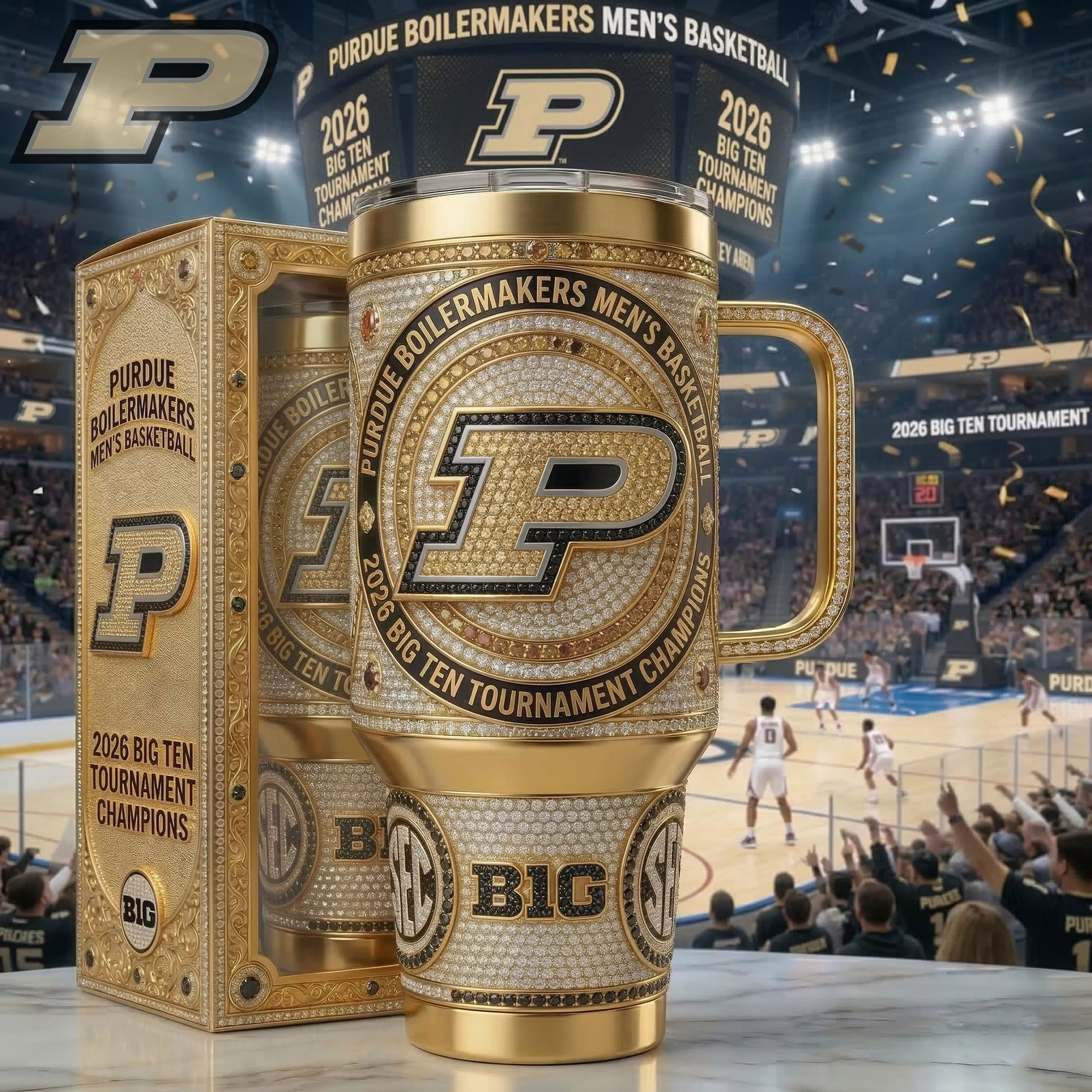 Purdue Boilermakers NCAA Custom Stanley Cup 40 oz 30 oz Tumbler With Handle