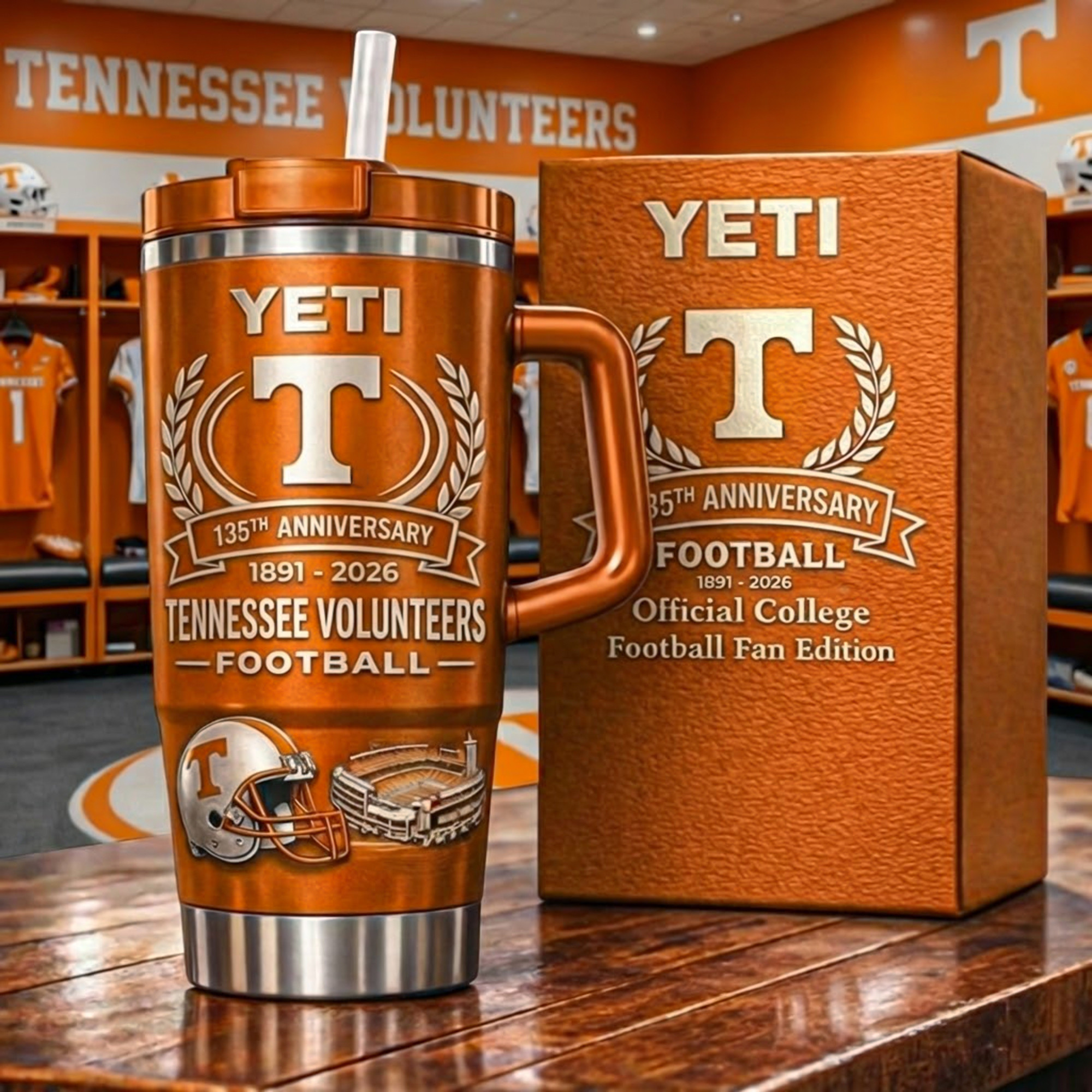 Tennessee Volunteers NCAA Custom Stanley Cup 40 oz 30 oz Tumbler With Handle